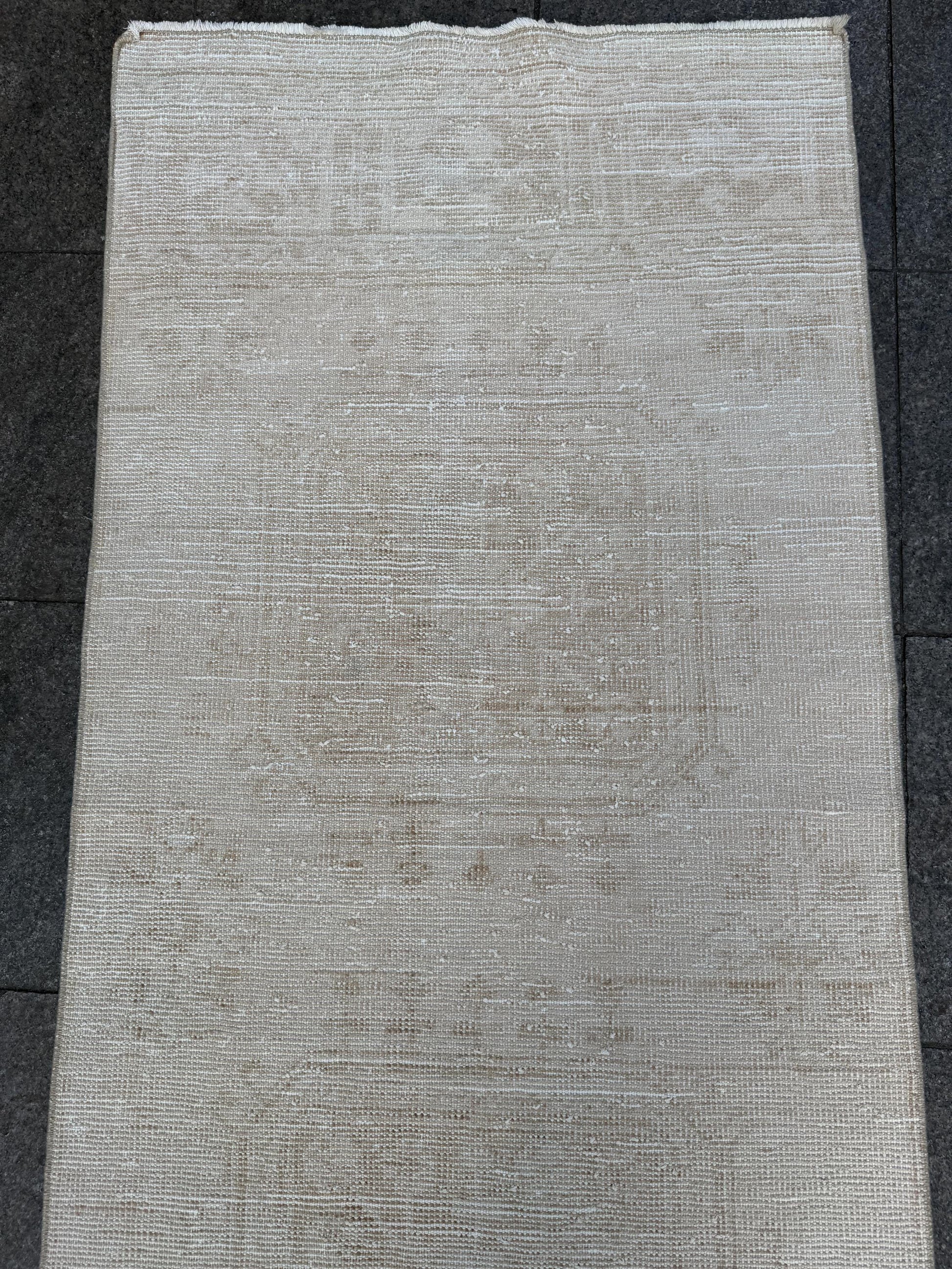 2'10"x12'7" feet Vintage Anatolian Wool Runner Rug,Floral Decoritive Beige Rug ,277