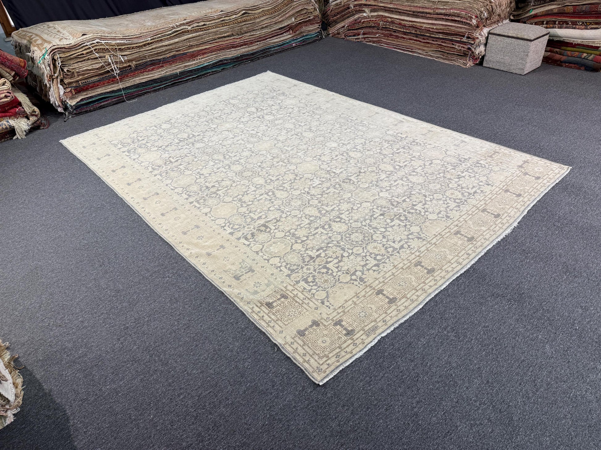 7'9"x11' feet Vintage Turkish Anatolian Rug,Blue  Color Rug,114