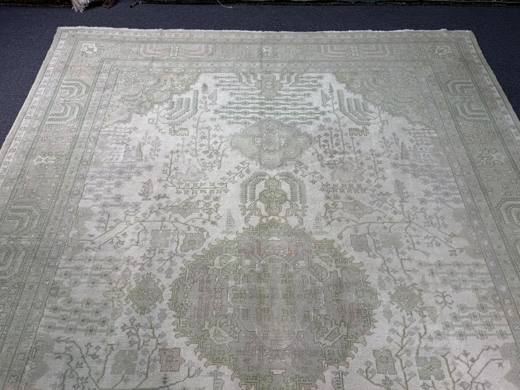 10'4"x13' feet Turkish Oushak Rug,Beige Color Rug,110