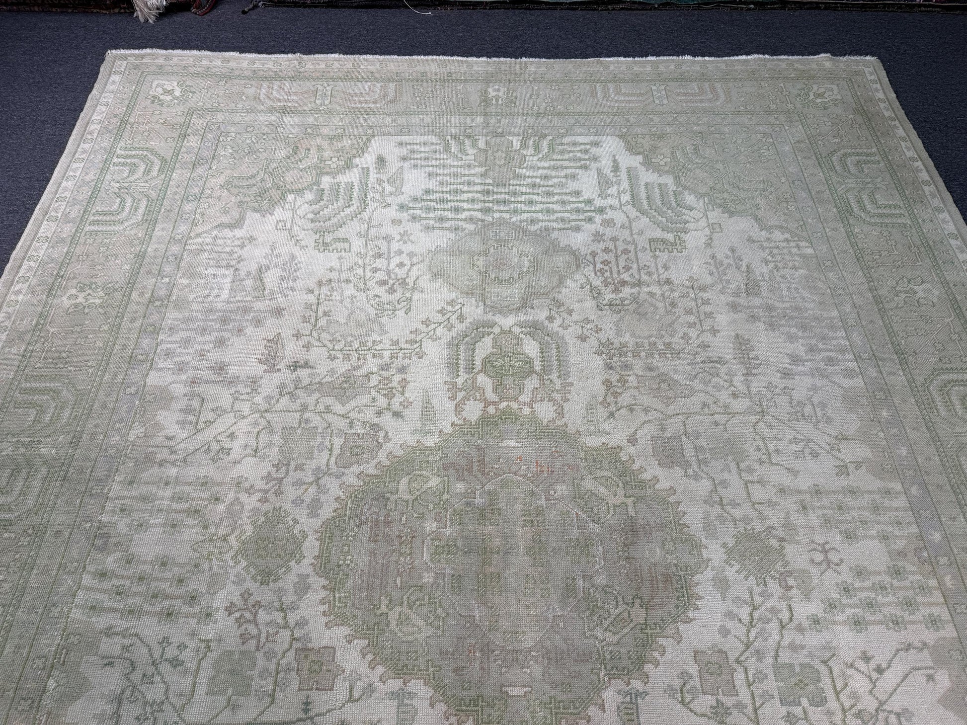 10'4"x13' feet Turkish Oushak Rug,Beige Color Rug,110