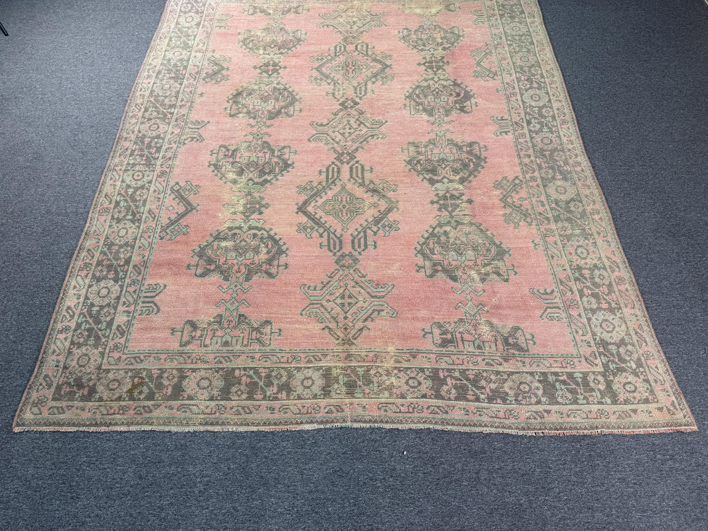 9x11'2 feet Vintage Turkish Anatolian Rug,Pink Color Rug,119