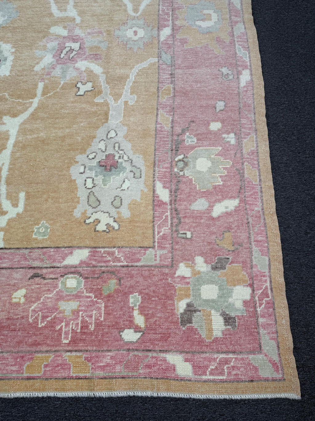 10'x13'6 feet Turkish Oushak Rug,Yellow Color Rug,076