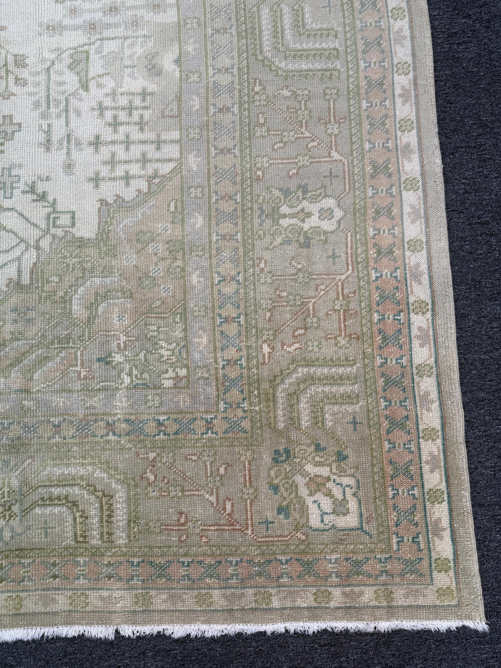 10'4"x13' feet Turkish Oushak Rug,Beige Color Rug,110