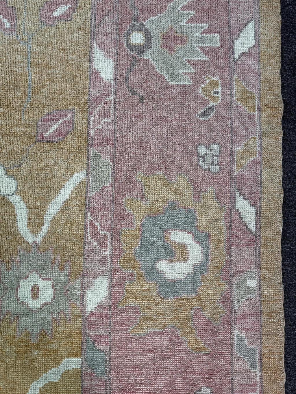 12'x15' feet Turkish Oushak Rug,Yellow Color Rug,075