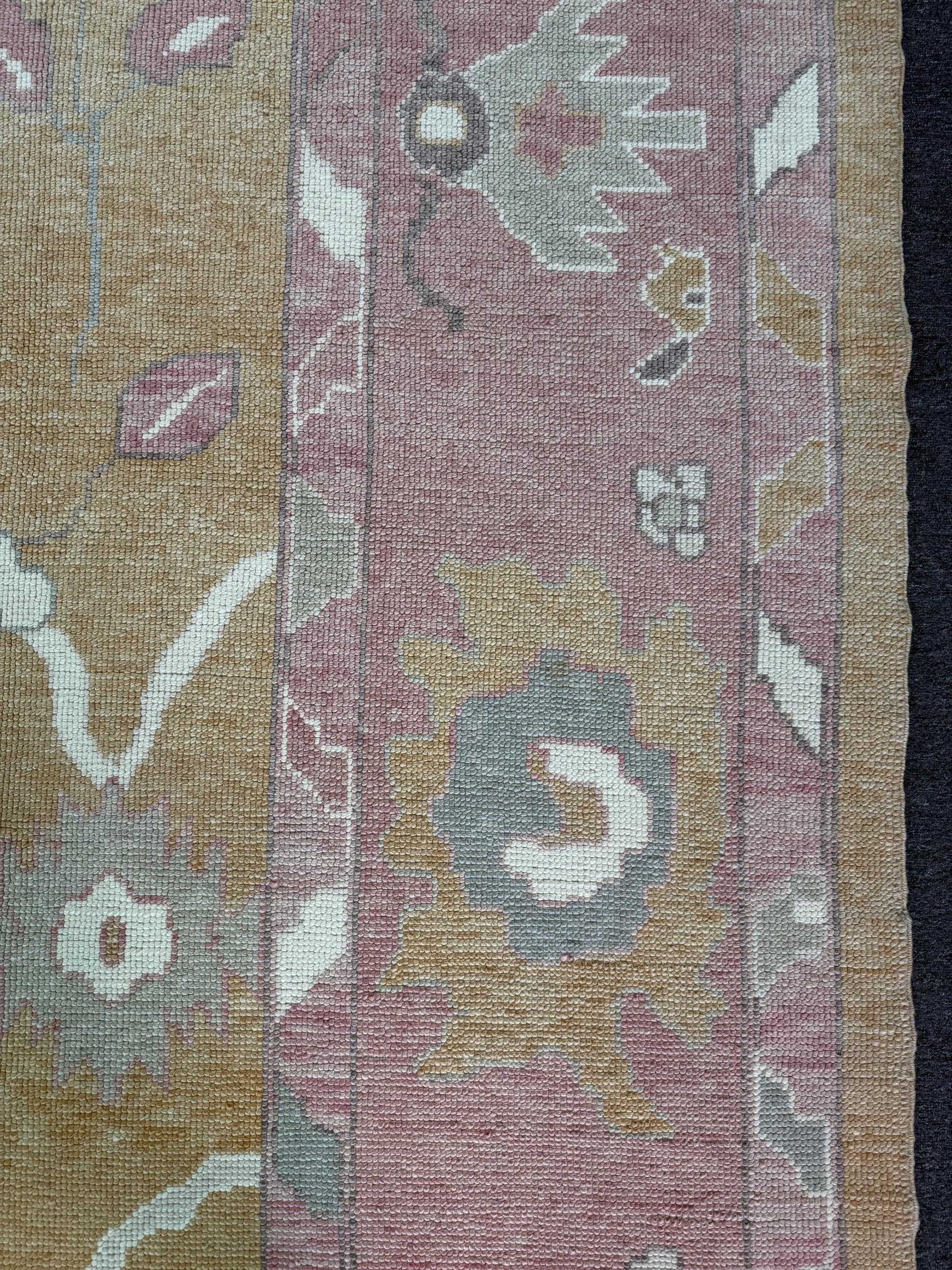 12'x15' feet Turkish Oushak Rug,Yellow Color Rug,075