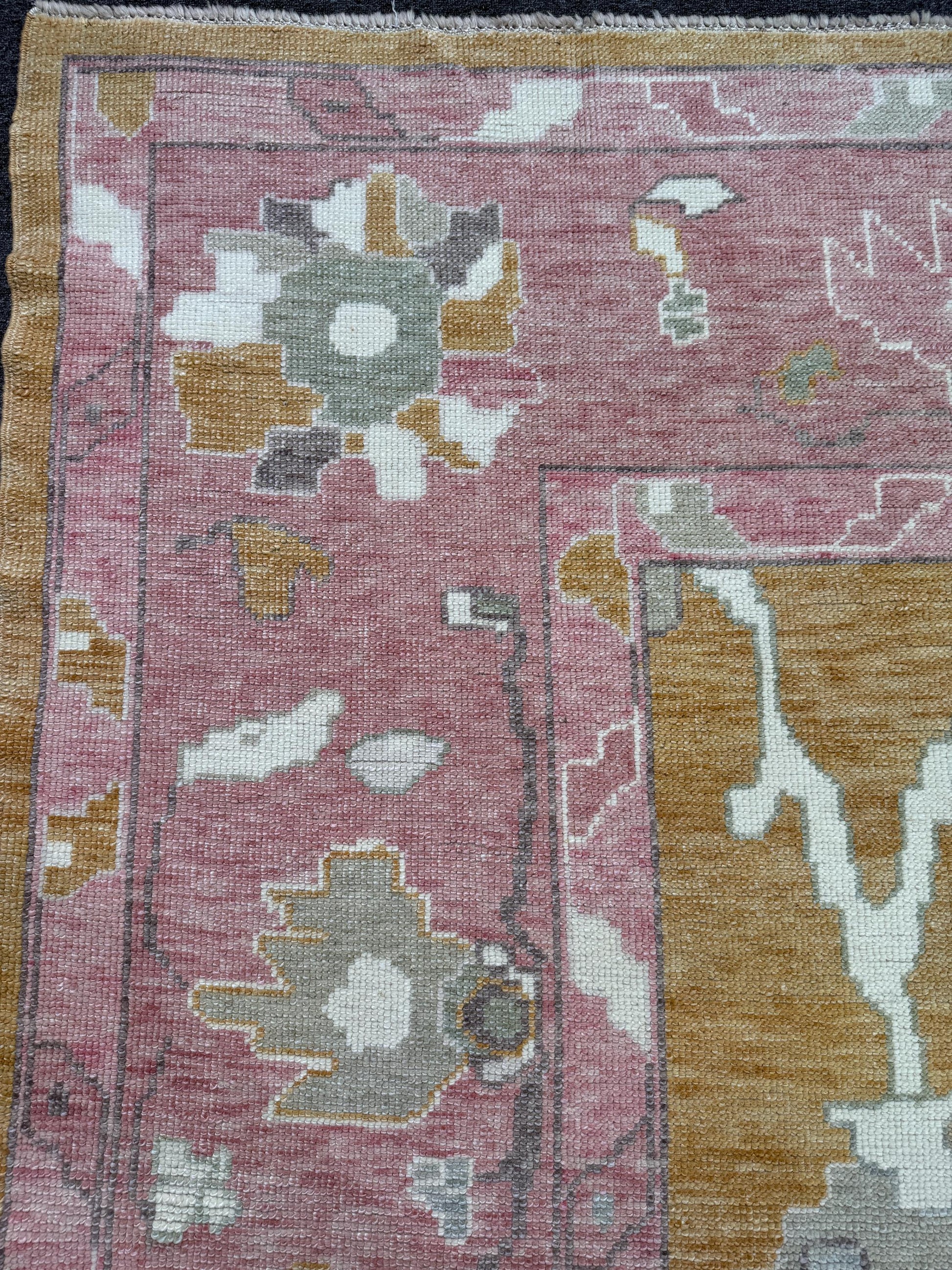 12'2"x15' feet Turkish Oushak Rug,Yellow Color Rug,071