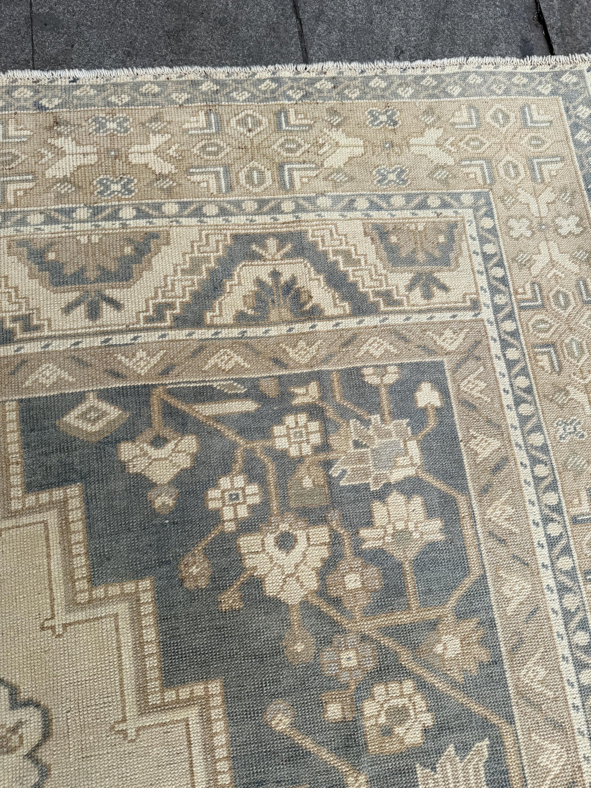 6'8"x11'6" feet Vintage Turkish Anatolian Rug,Blue Color Rug,787