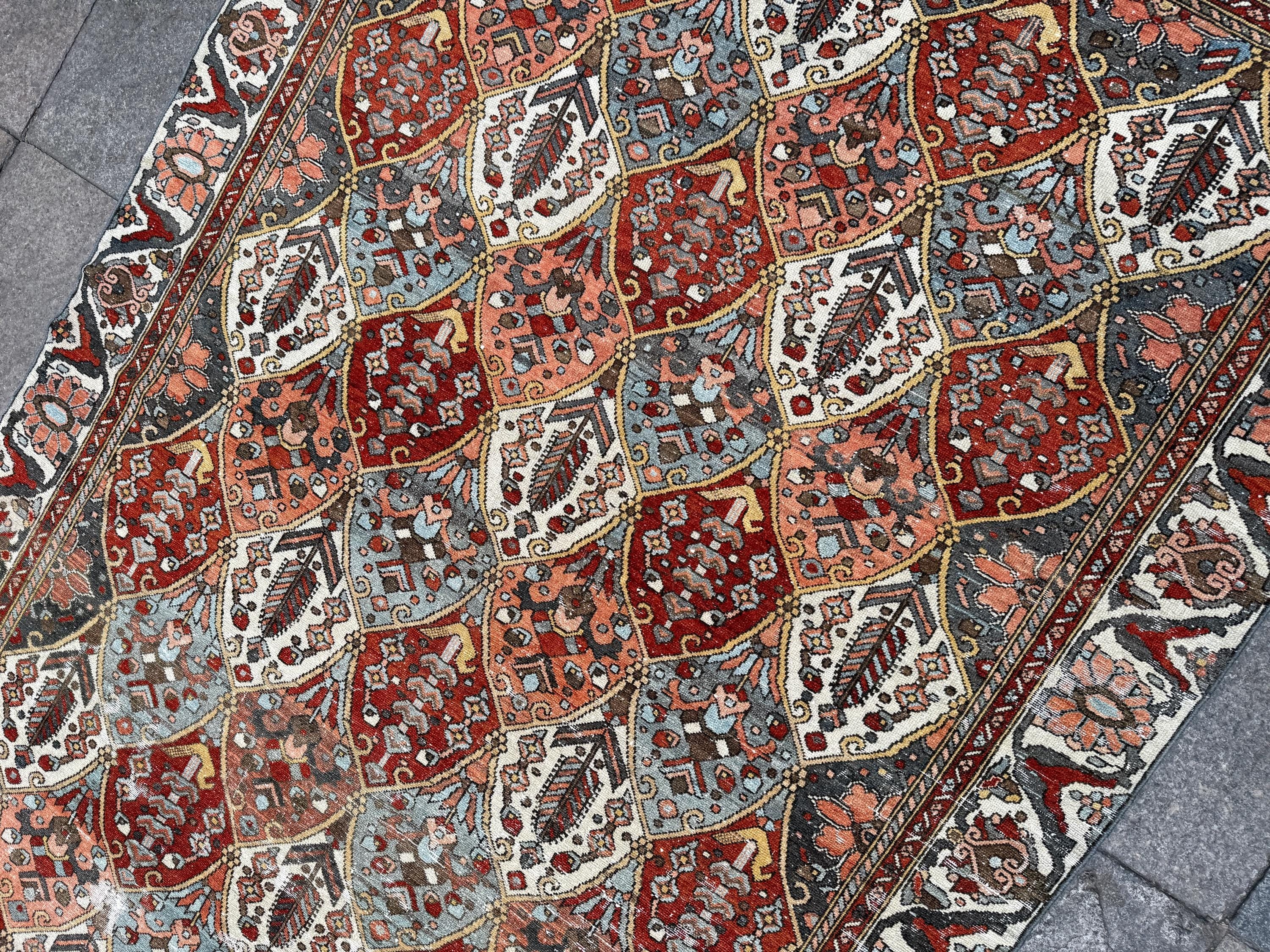 5'4"x8'2" feet Vintage Turkish Anatolian Rug,Brick Color Rug,143