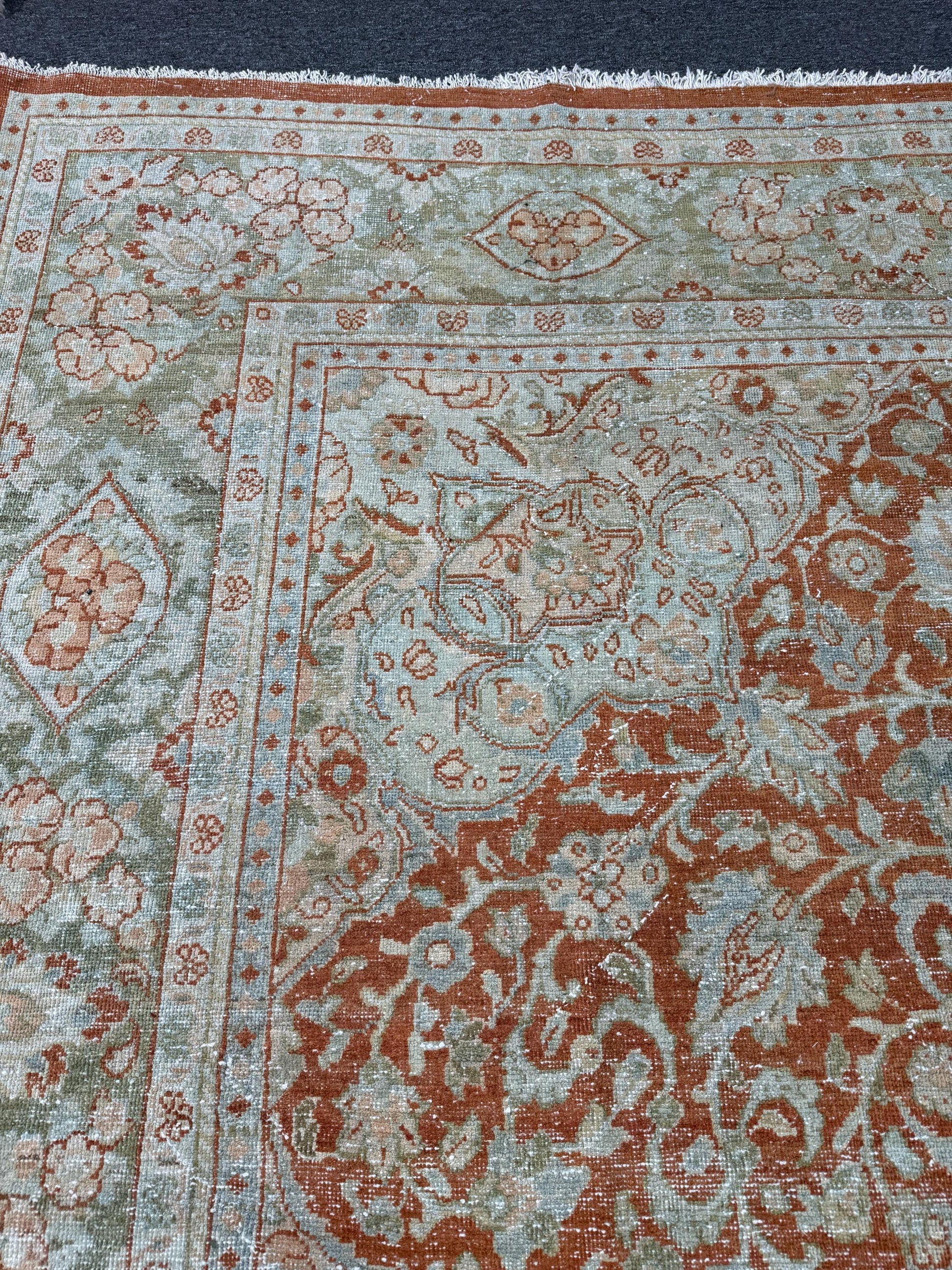 10'5"x14' feet Vintage Turkish Anatolian Rug,Brick Color Rug,118