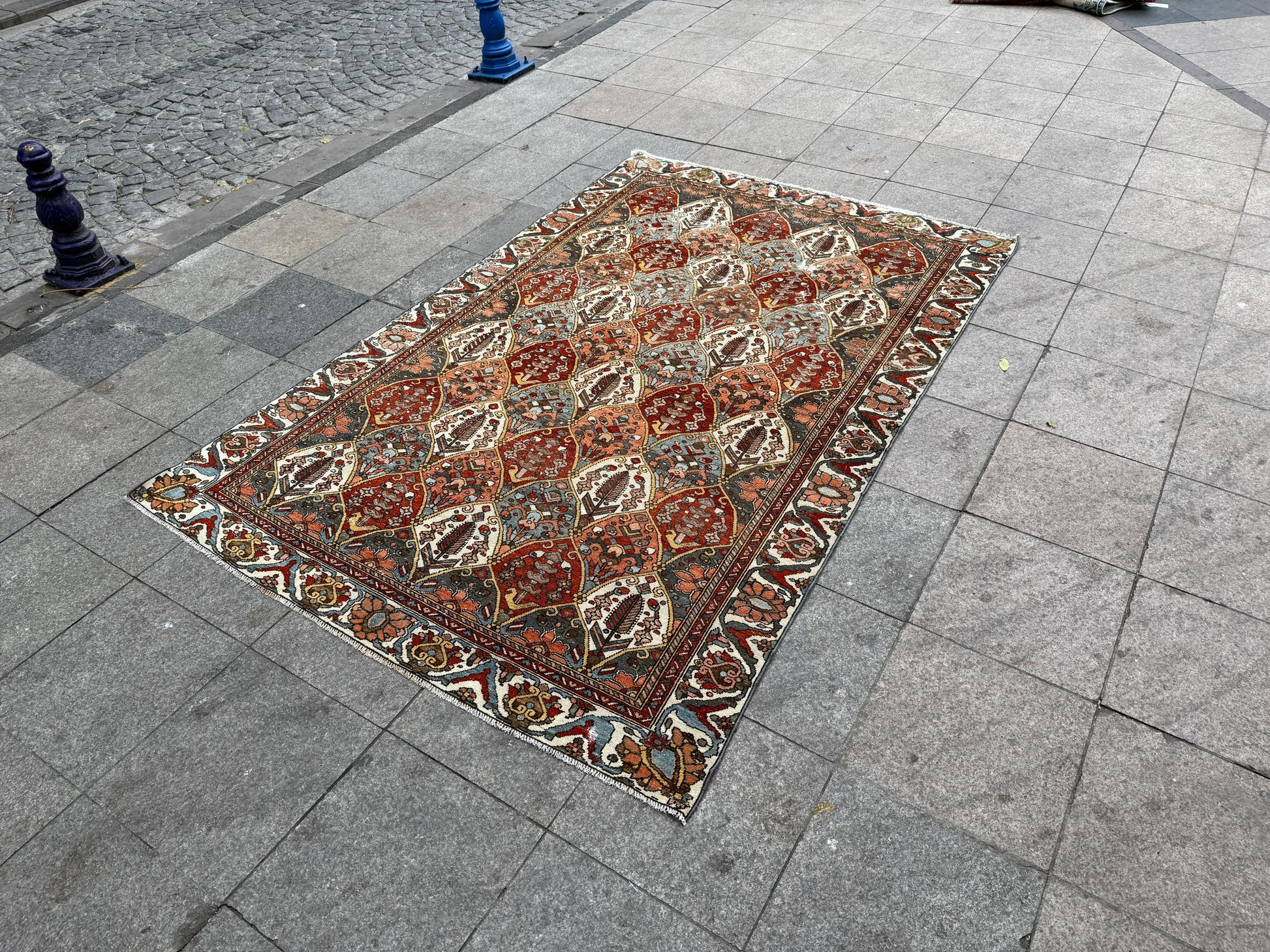 5'4"x8'2" feet Vintage Turkish Anatolian Rug,Brick Color Rug,143