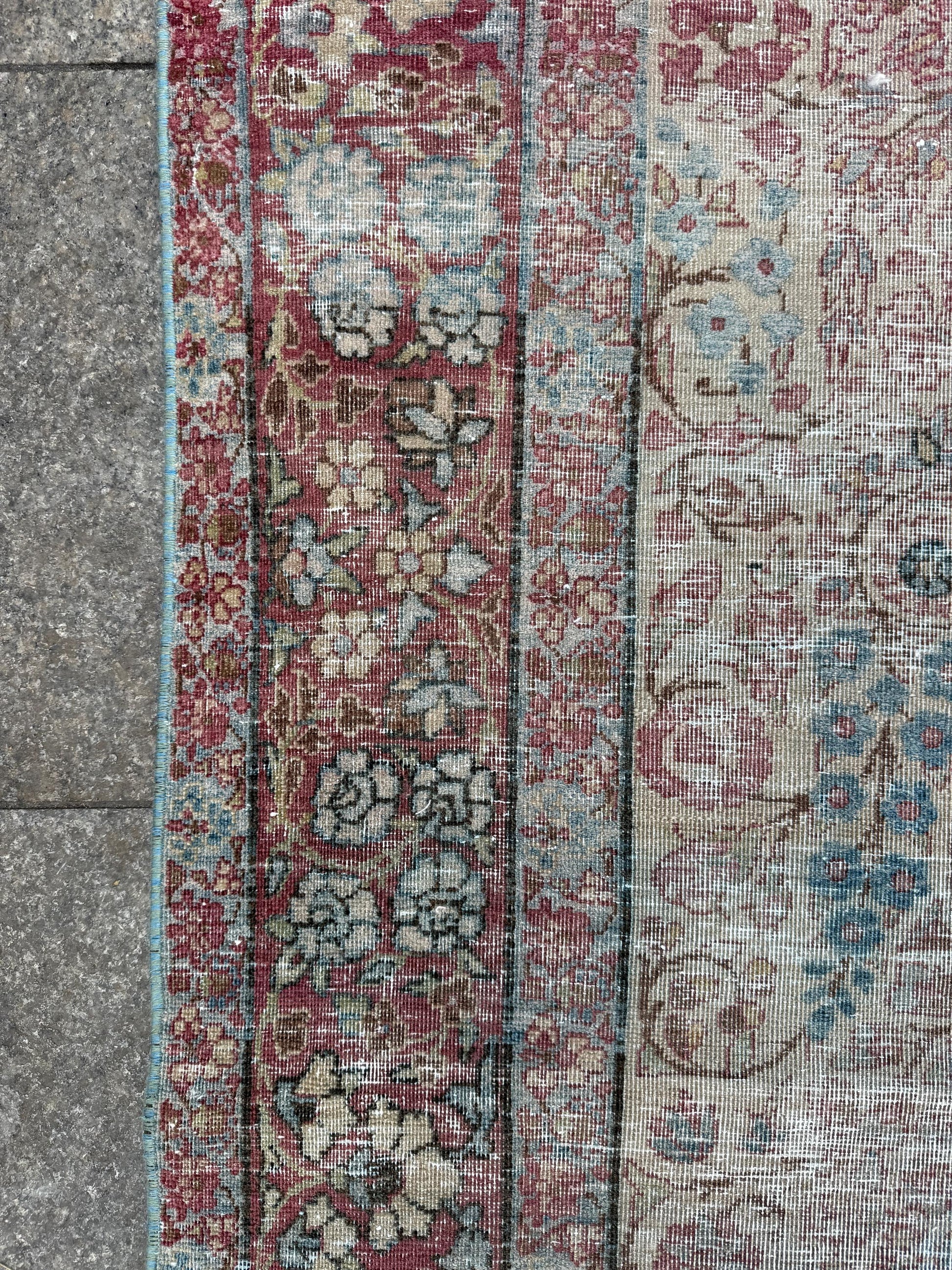 4'7"x7'2" feet Vintage Turkish Anatolian Rug,Beige Color Rug,014