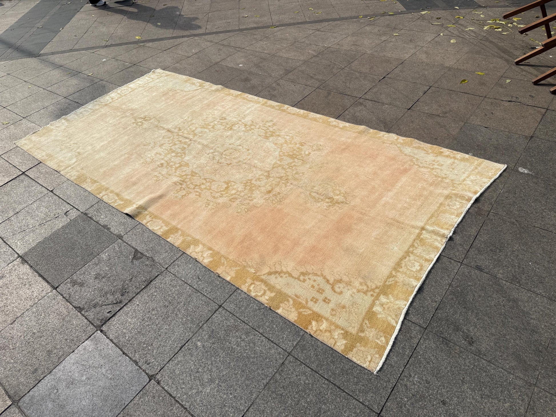 5'x10'5" feet Vintage Turkish Anatolian Rug,Brick Color Floral Rug,304