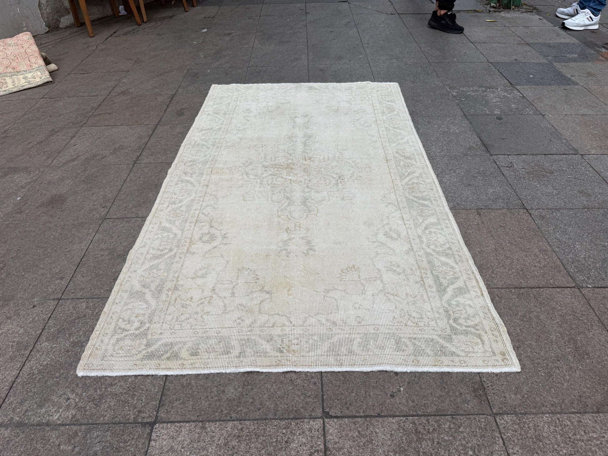 3'10"x6'6" feet  Vintage Turkish Anatolian Rug,Beige Color Rug,888