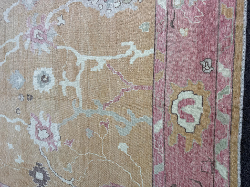 10'x13'6 feet Turkish Oushak Rug,Yellow Color Rug,076