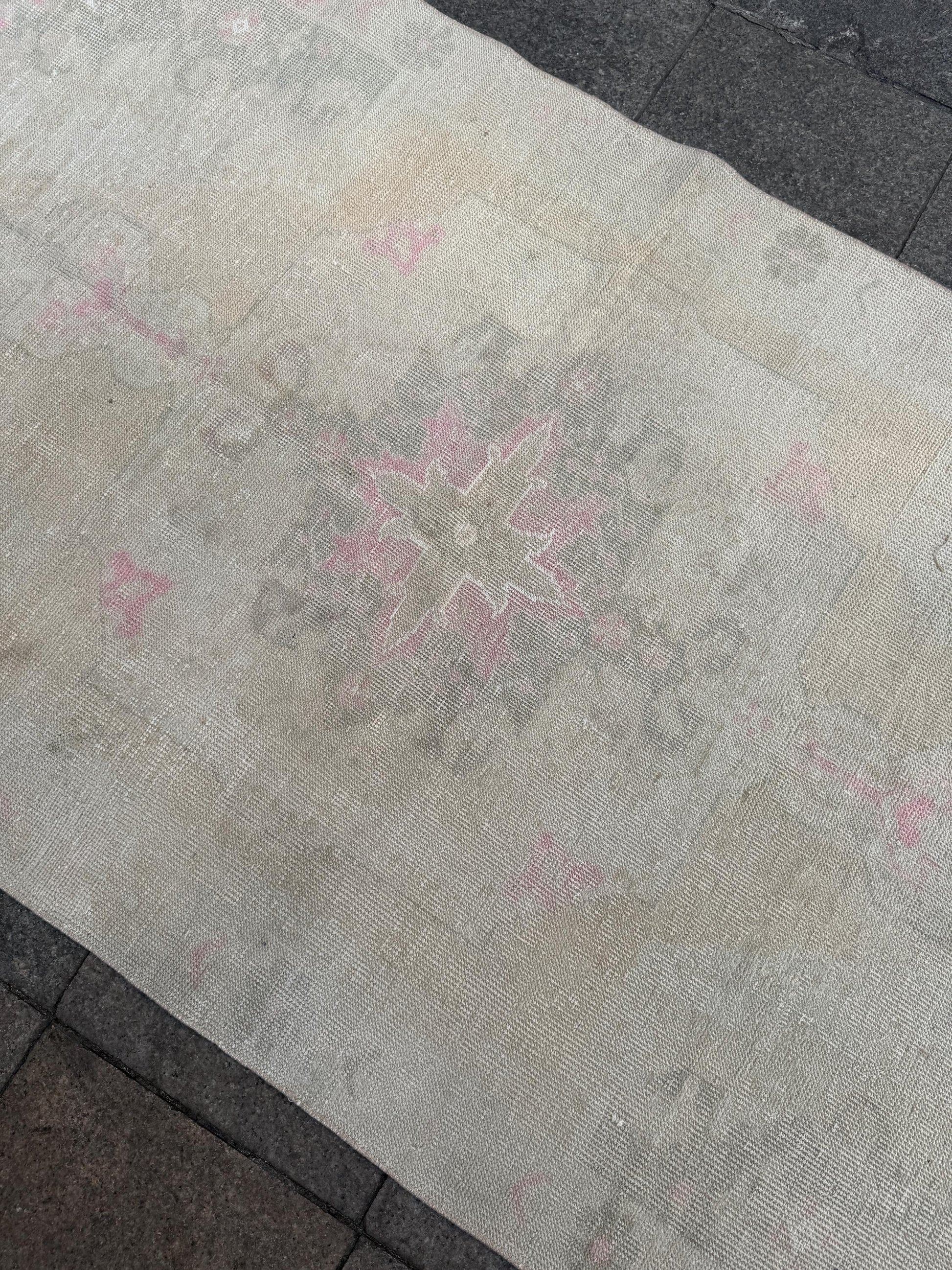 4'3"x7'3" feet Vintage Turkish Anatolian Rug,Beige Color Rug,407