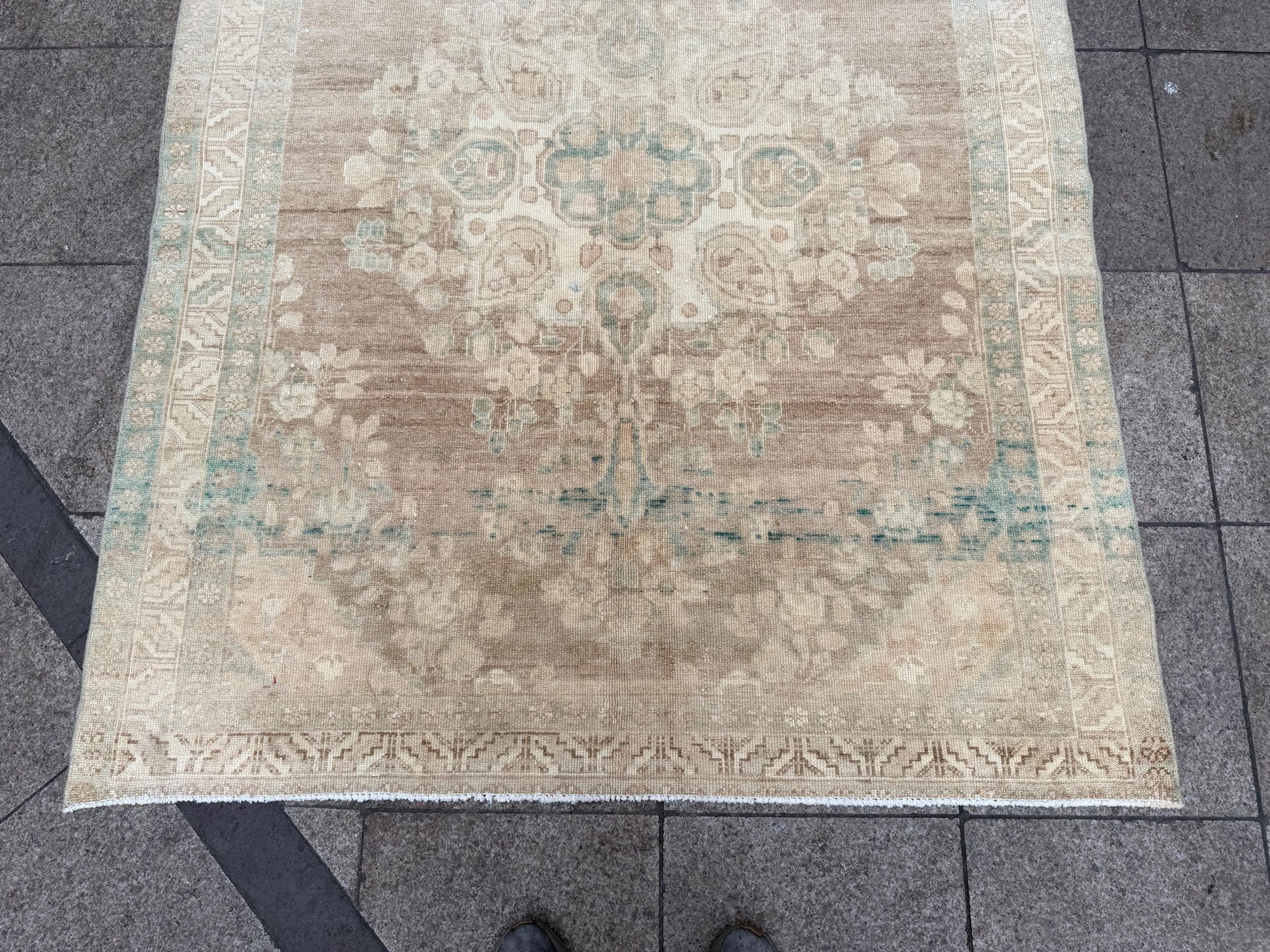 5'x11'6" feet Vintage Turkish Anatolian Rug,Blue Color Rug,018