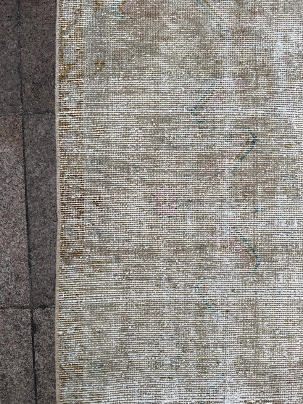 3'1"x10'9" feet Vintage Anatolian Wool Runner Rug,Floral Decoritive Beige Runner ,126