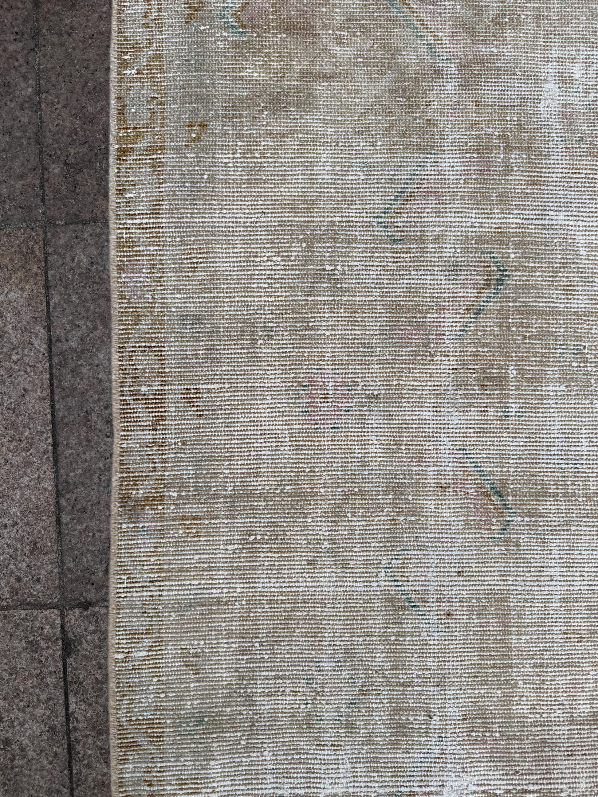 3'1"x10'9" feet Vintage Anatolian Wool Runner Rug,Floral Decoritive Beige Runner ,126