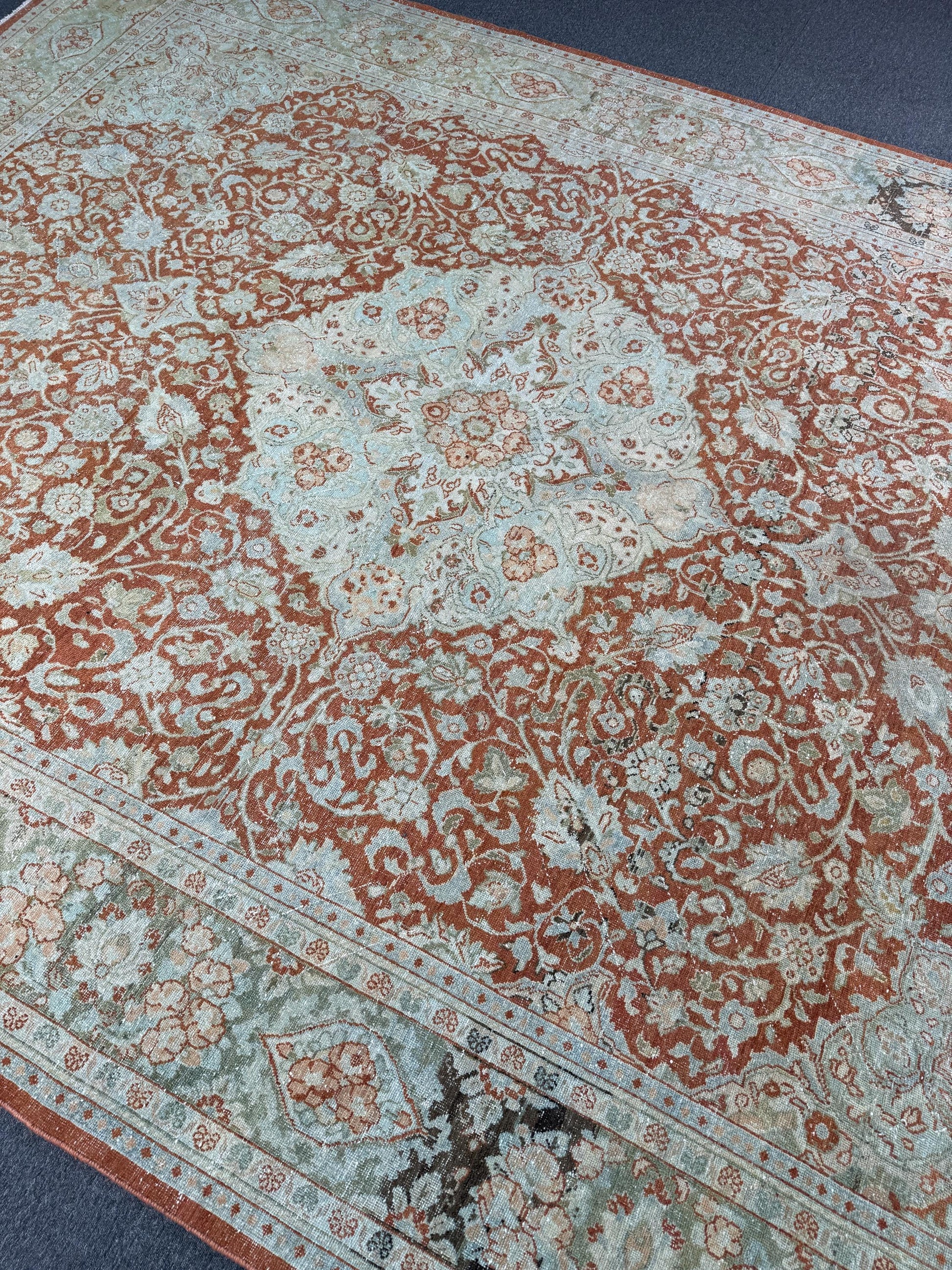 10'5"x14' feet Vintage Turkish Anatolian Rug,Brick Color Rug,118