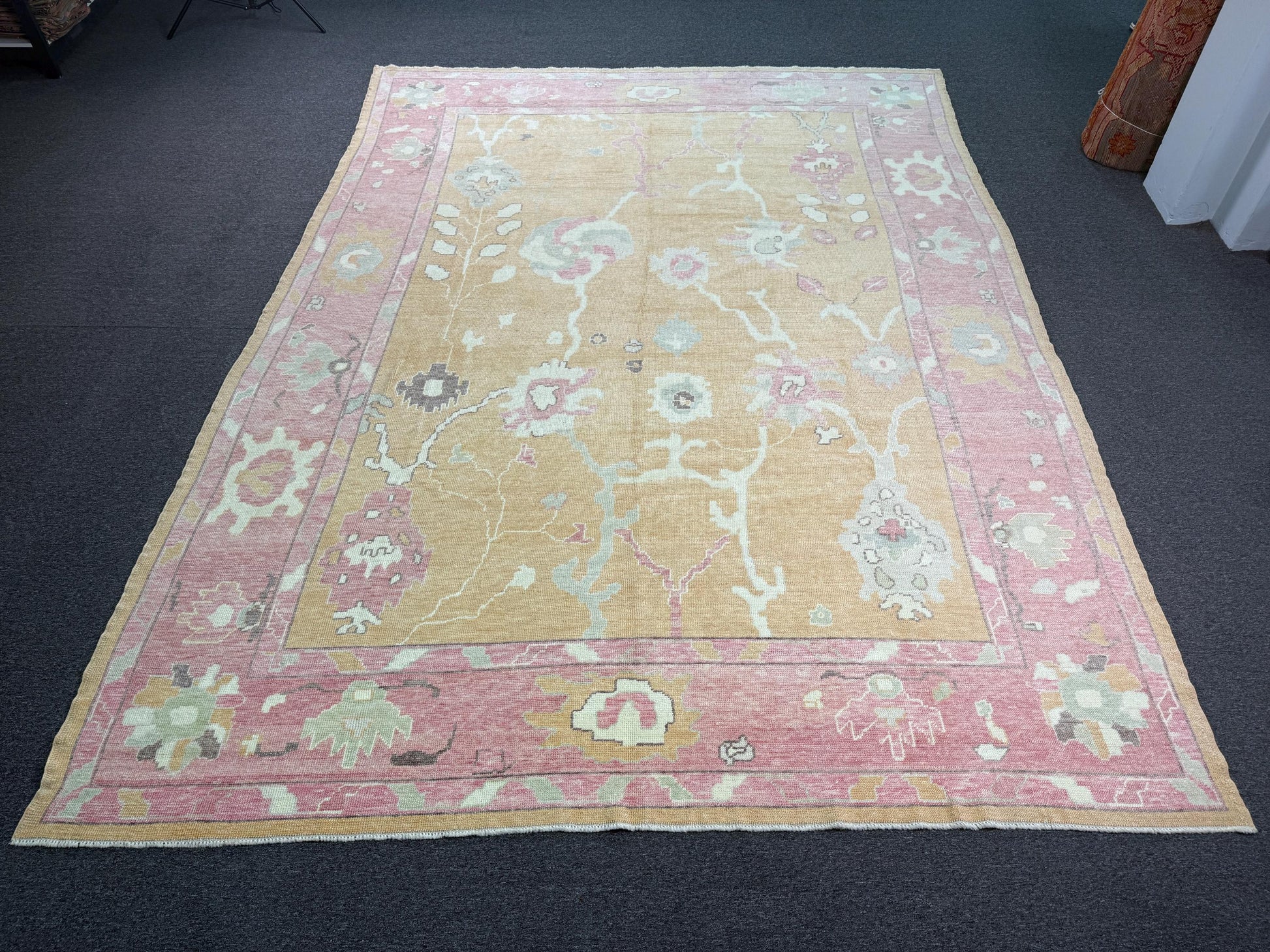 10'x13'6 feet Turkish Oushak Rug,Yellow Color Rug,076