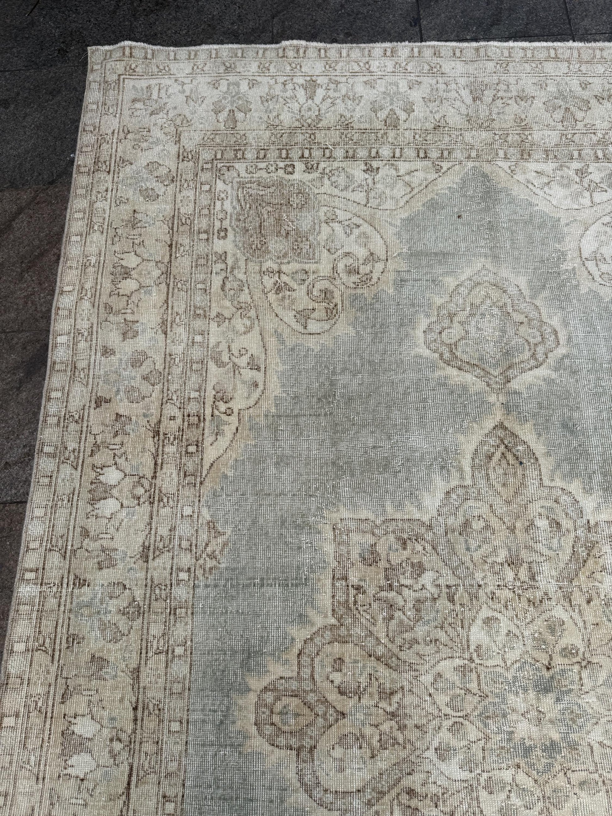 6'8"x10'5" feet Vintage Turkish Anatolian Rug,Blue Color Rug,428