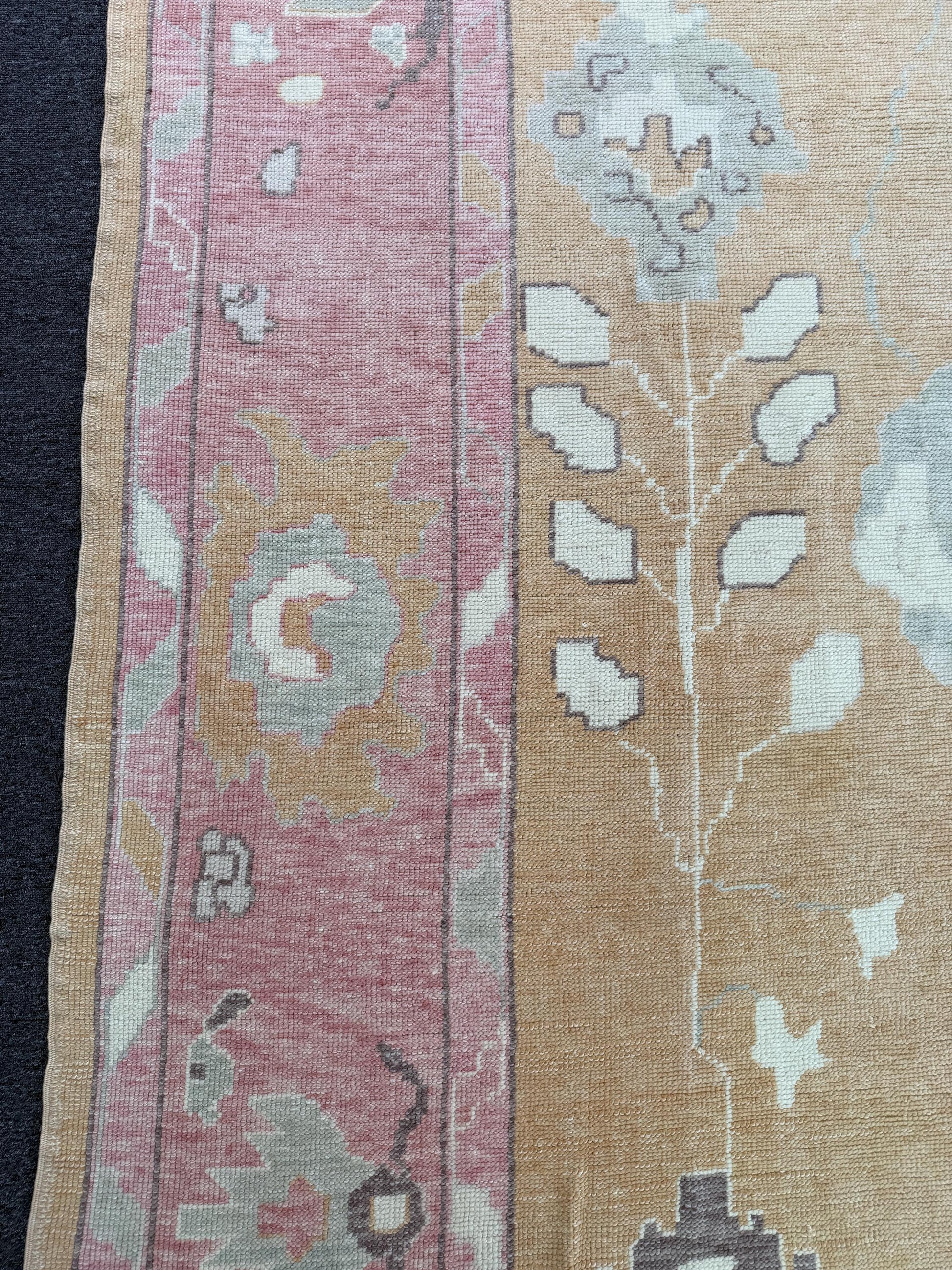 10'x13'6 feet Turkish Oushak Rug,Yellow Color Rug,076