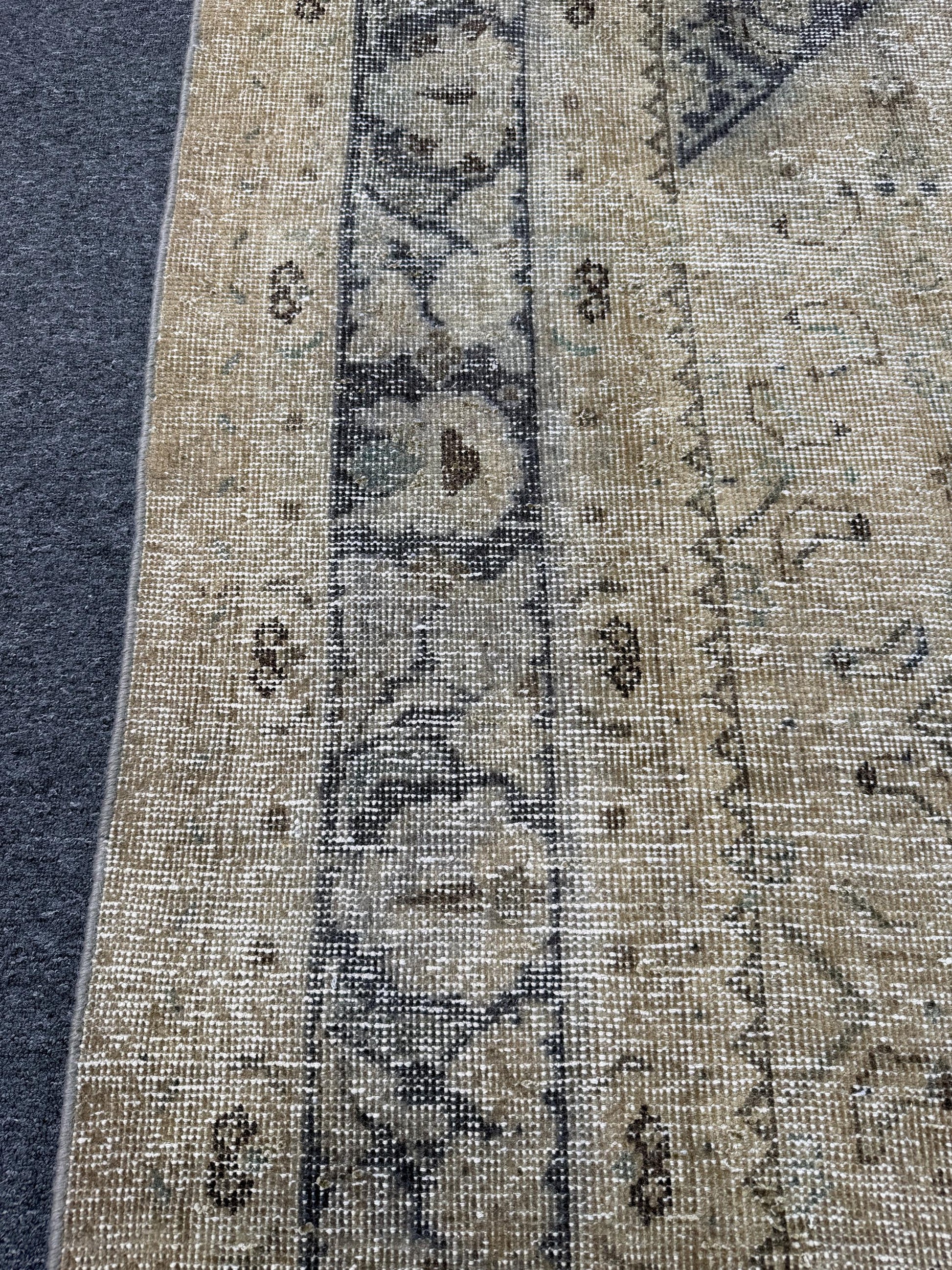 9'4"x12'9" feet Vintage Turkish Anatolian Rug,Beige Color Rug,112