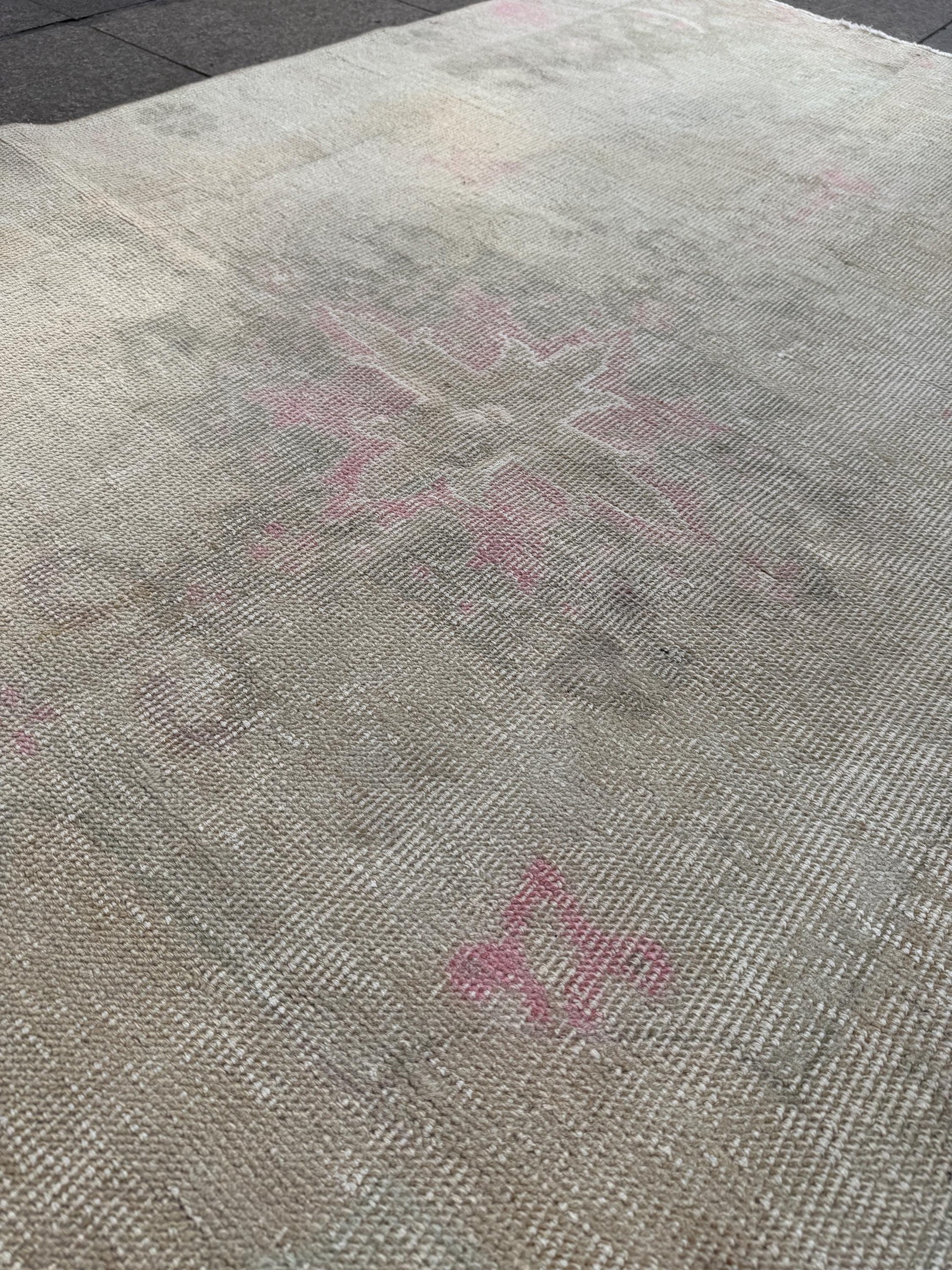 4'3"x7'3" feet Vintage Turkish Anatolian Rug,Beige Color Rug,407