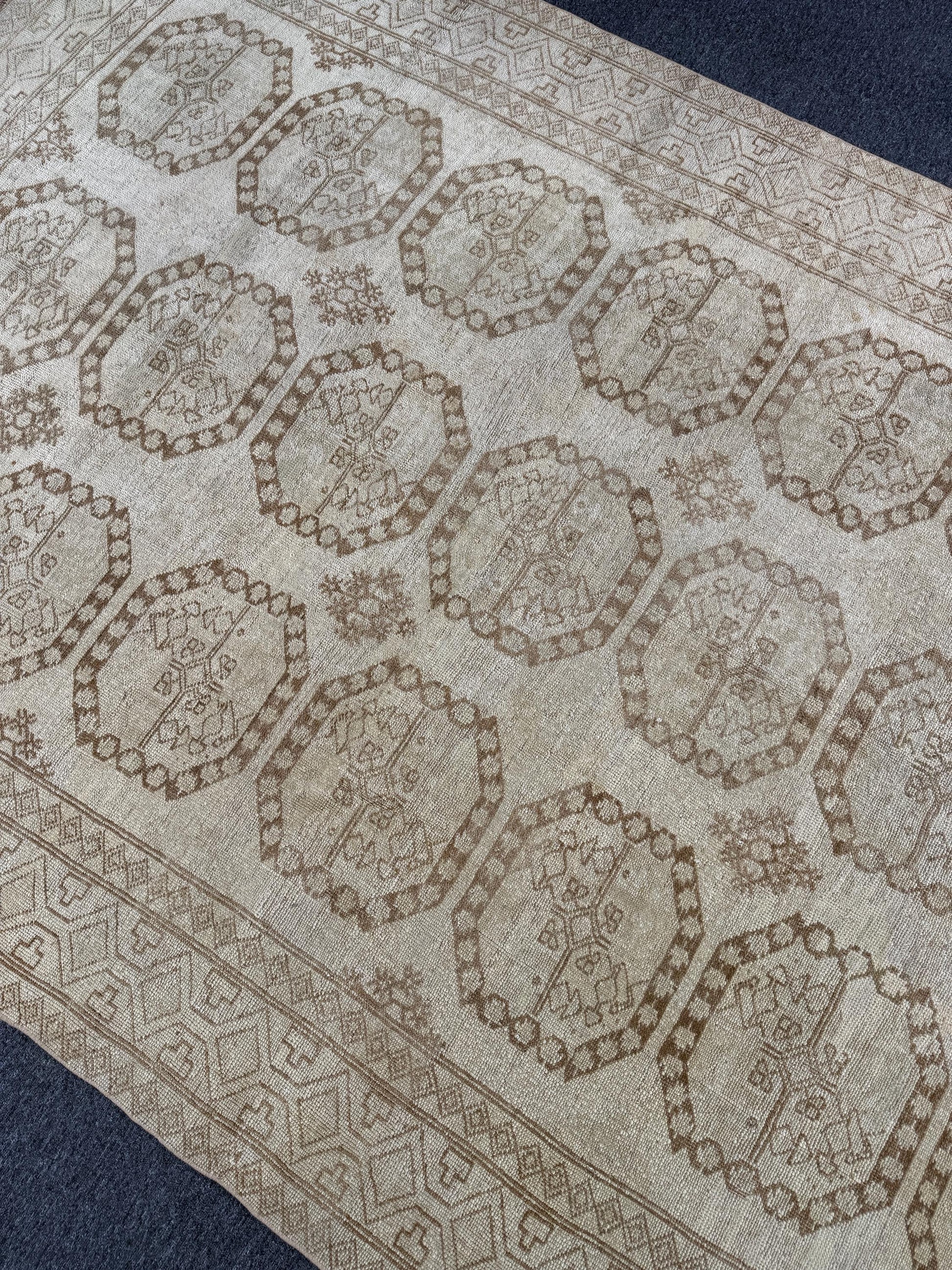 6'7"x9'6" feet Vintage Turkish Anatolian Rug,Beige Rug,881