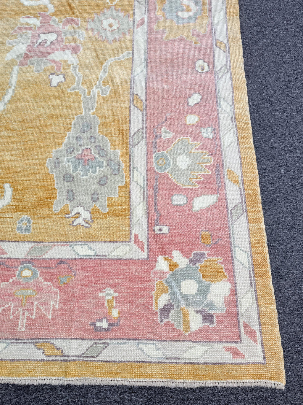 9'5"x12' feet Turkish Oushak Rug,Yellow Color Rug,069