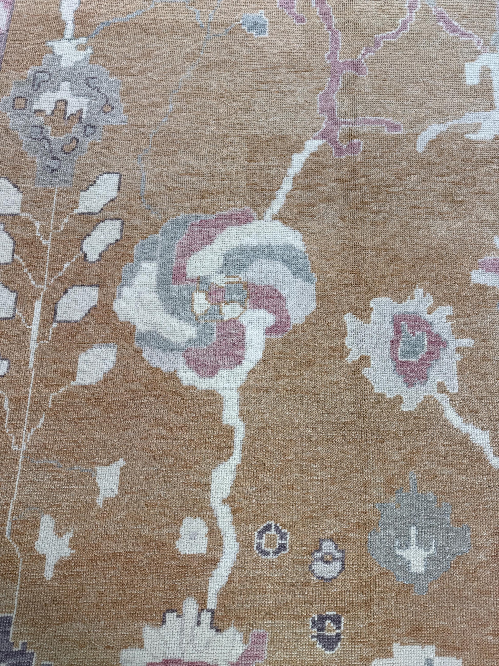 10'x13'4 feet Turkish Oushak Rug,Yellow Color Rug,074