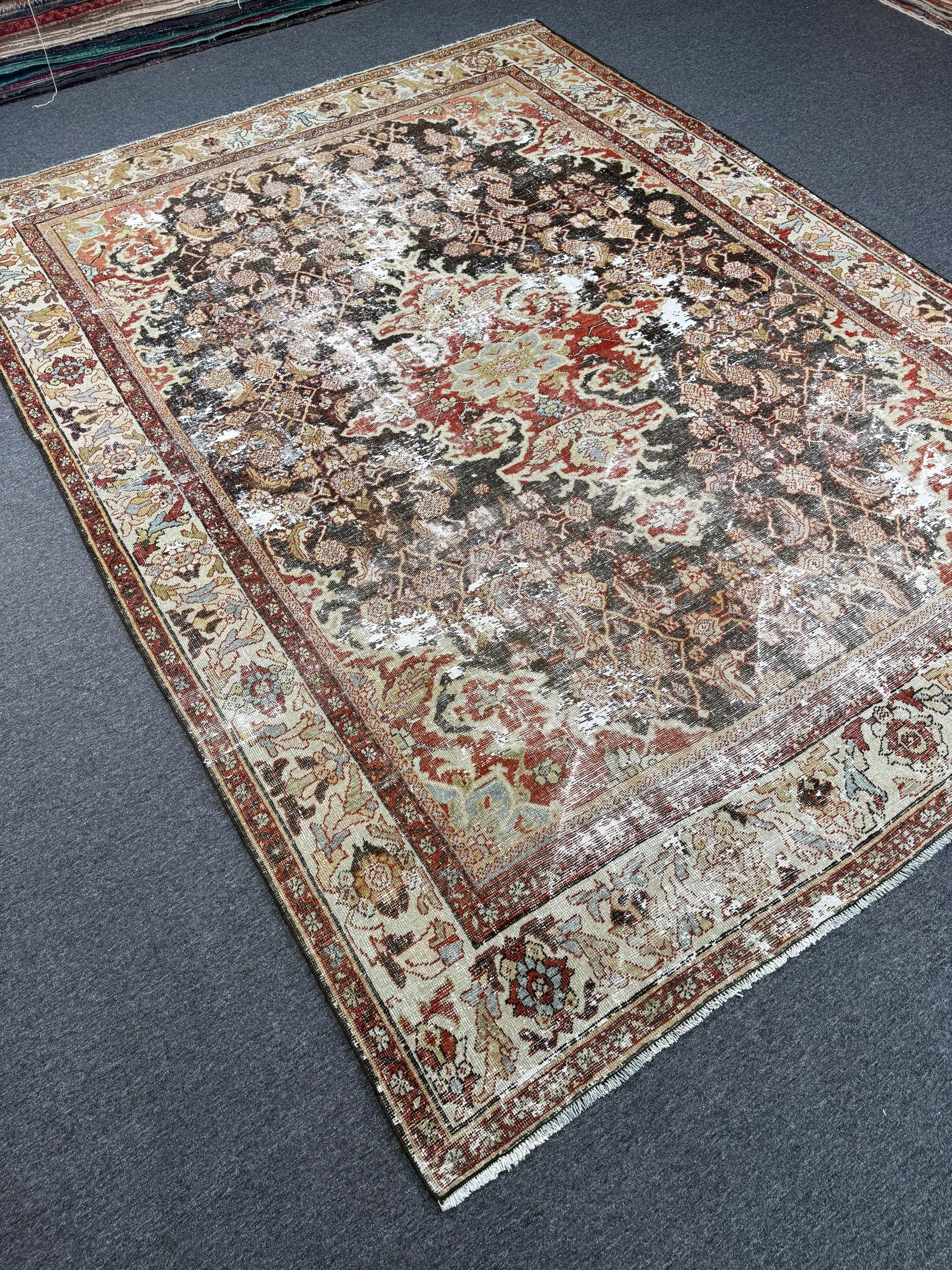 8'3"x11'1" feet Vintage Turkish Anatolian Rug,Natural Color Rug,120