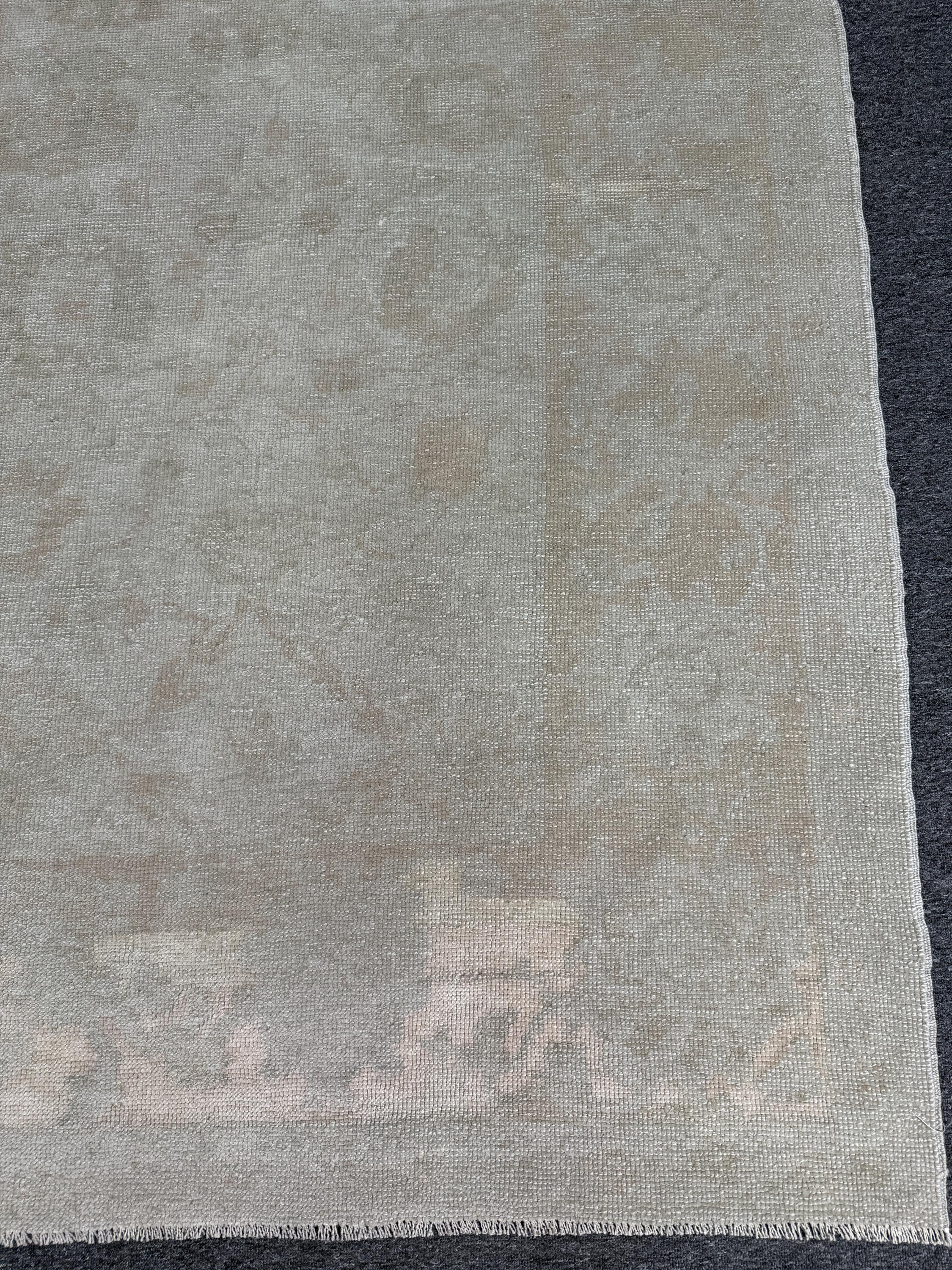 7'1"x9'2" feet Vintage Turkish Anatolian Rug,Beige Color Rug,812