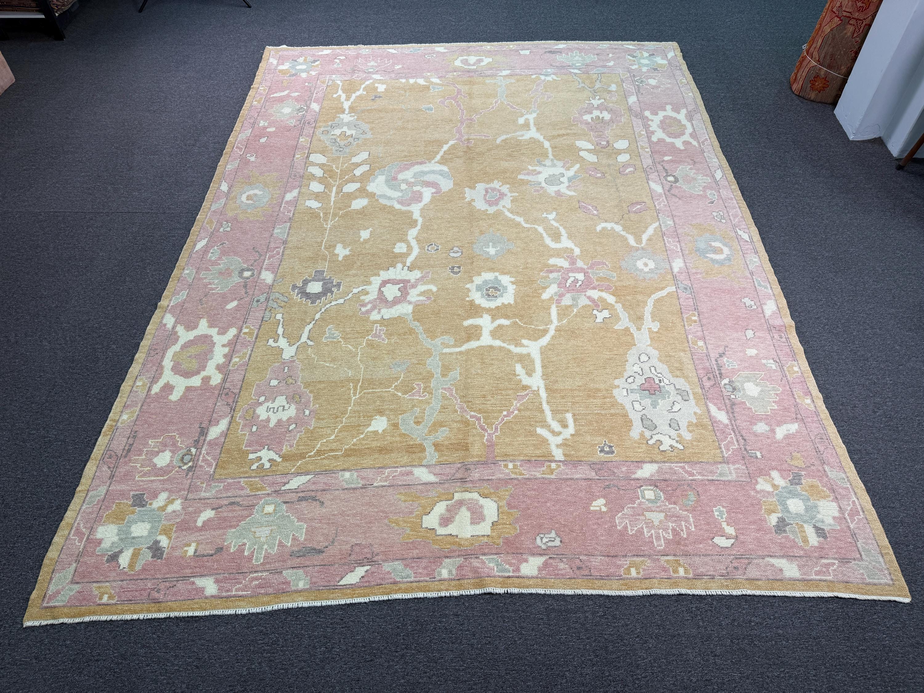 10'x13'4 feet Turkish Oushak Rug,Yellow Color Rug,074