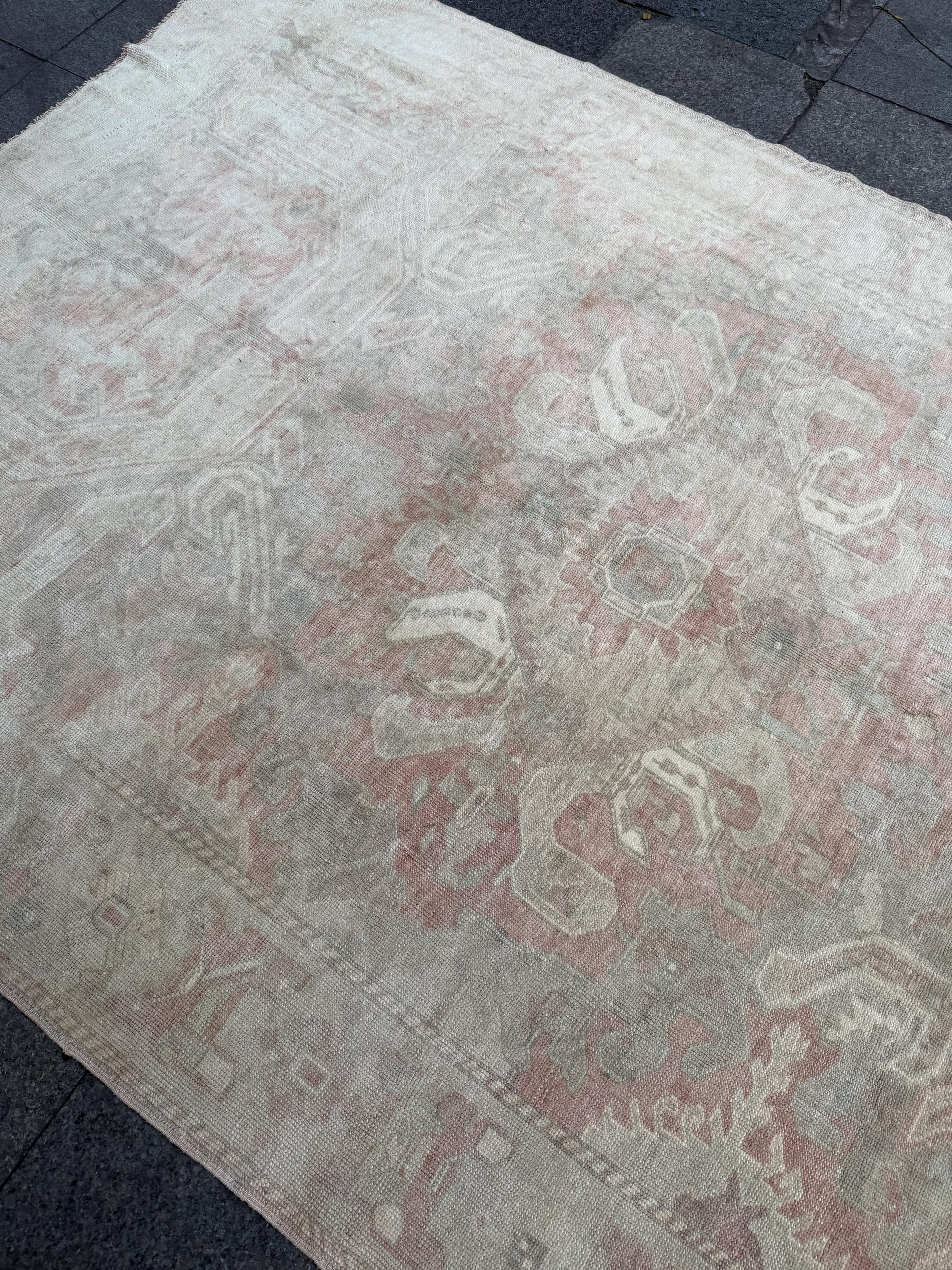 6'2"x8'5" feet Vintage Turkish Anatolian Rug,Brick color Geometric Rug,85