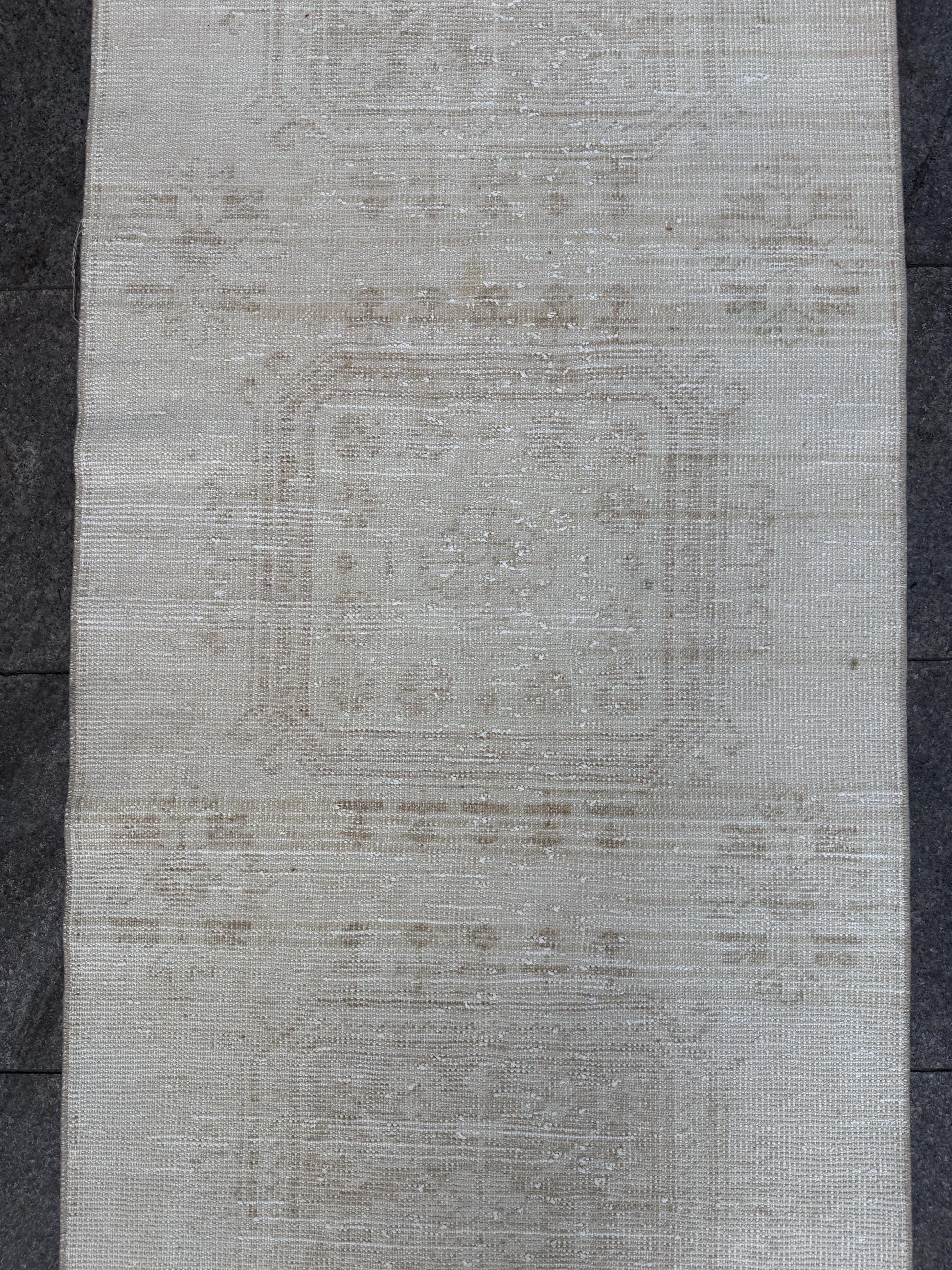 2'9"x12'2" feet Vintage Anatolian Wool Runner Rug,Floral Decoritive Beige Rug ,288