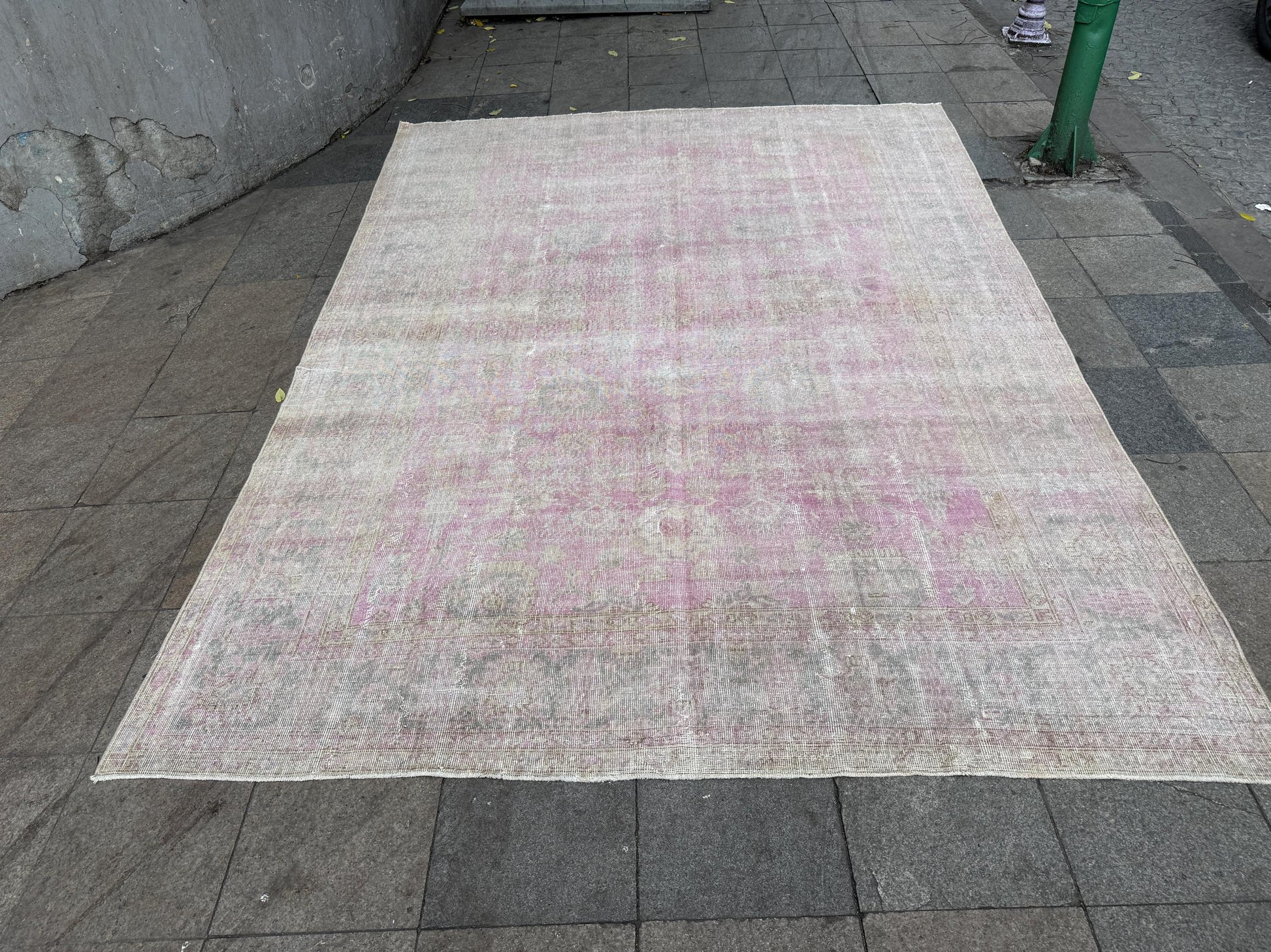 8'4"x11'5 feet Vintage Turkish Anatolian Rug,Pink Color Rug,592