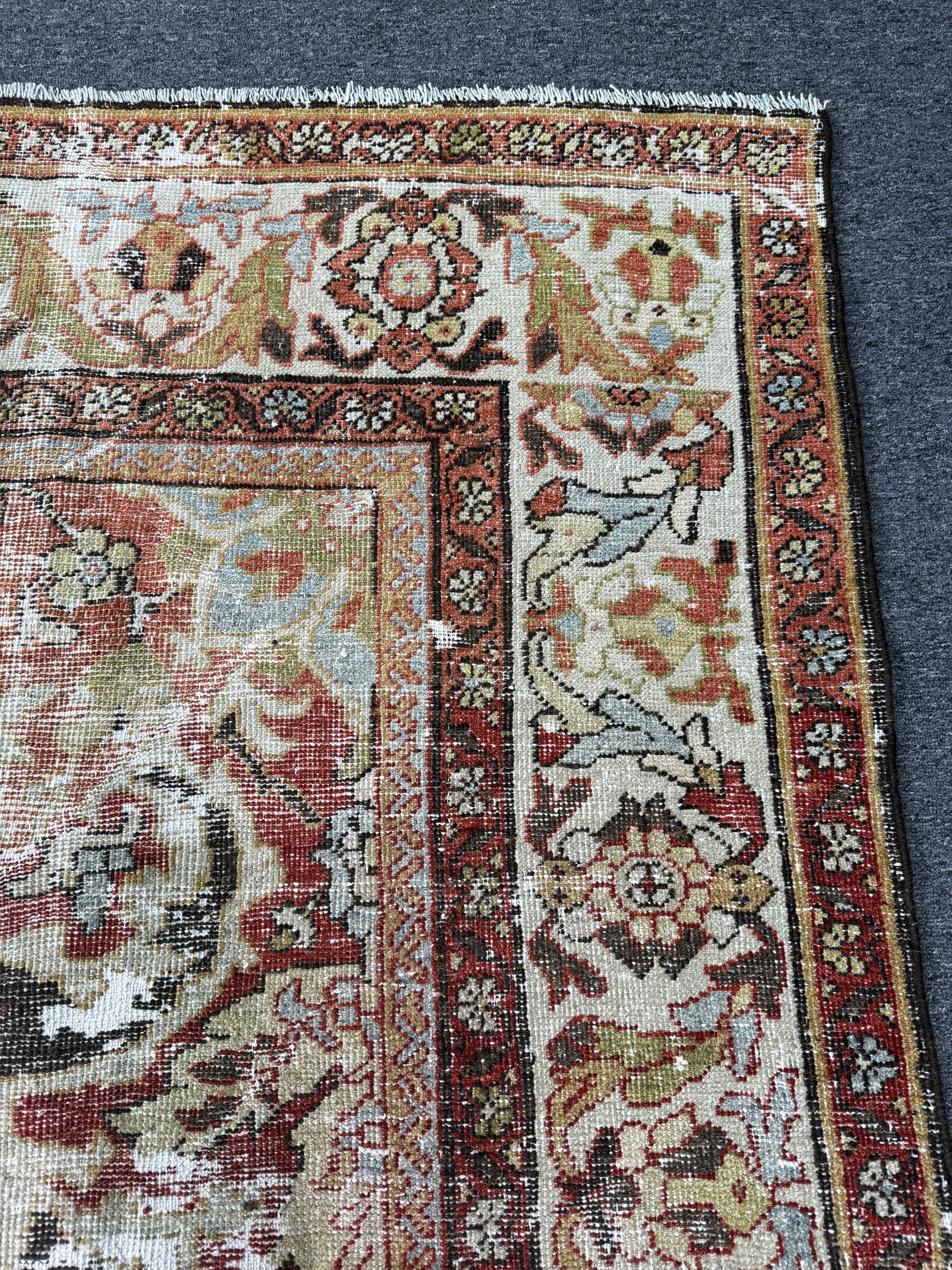 8'3"x11'1" feet Vintage Turkish Anatolian Rug,Natural Color Rug,120