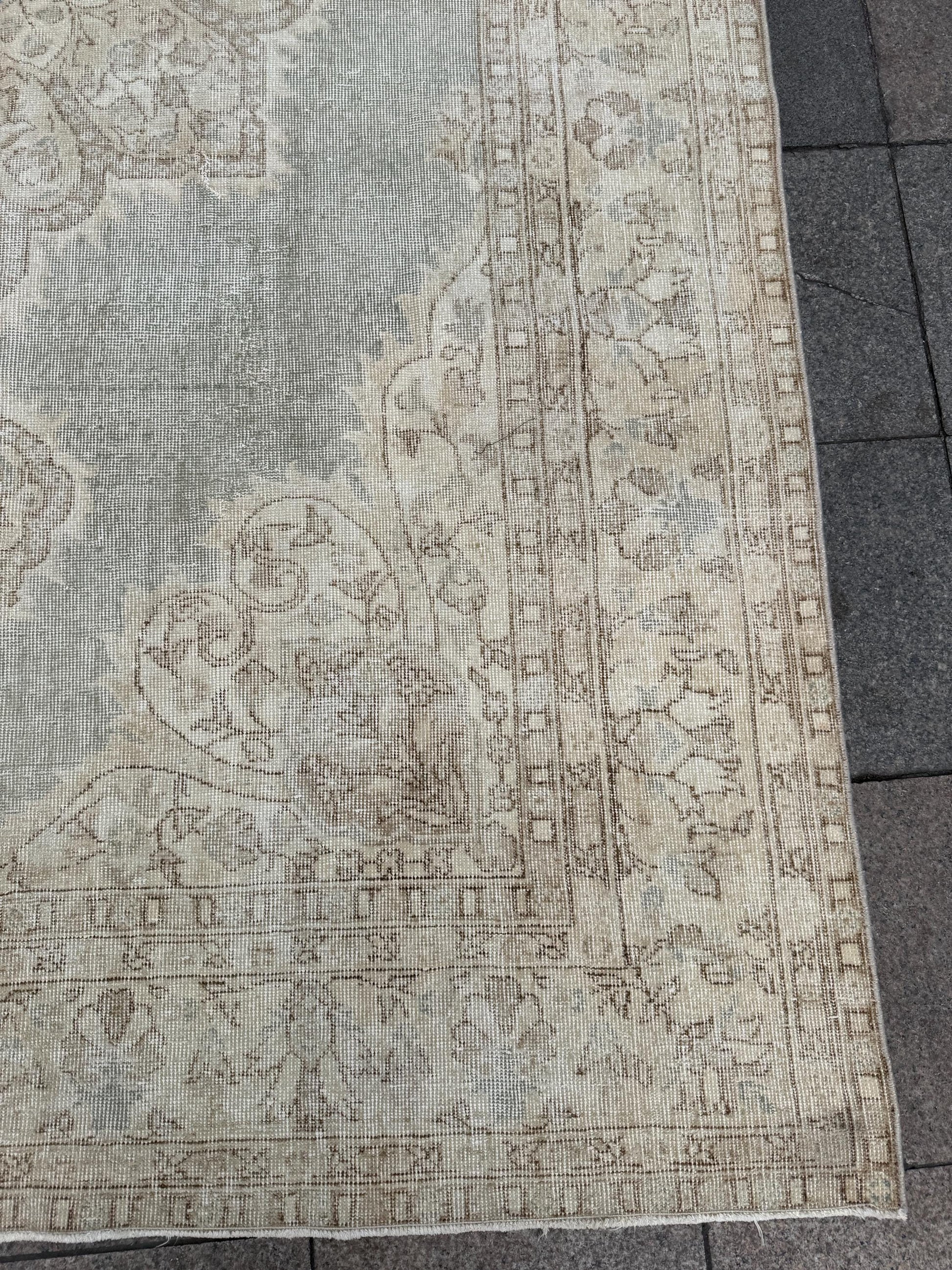 6'8"x10'5" feet Vintage Turkish Anatolian Rug,Blue Color Rug,428