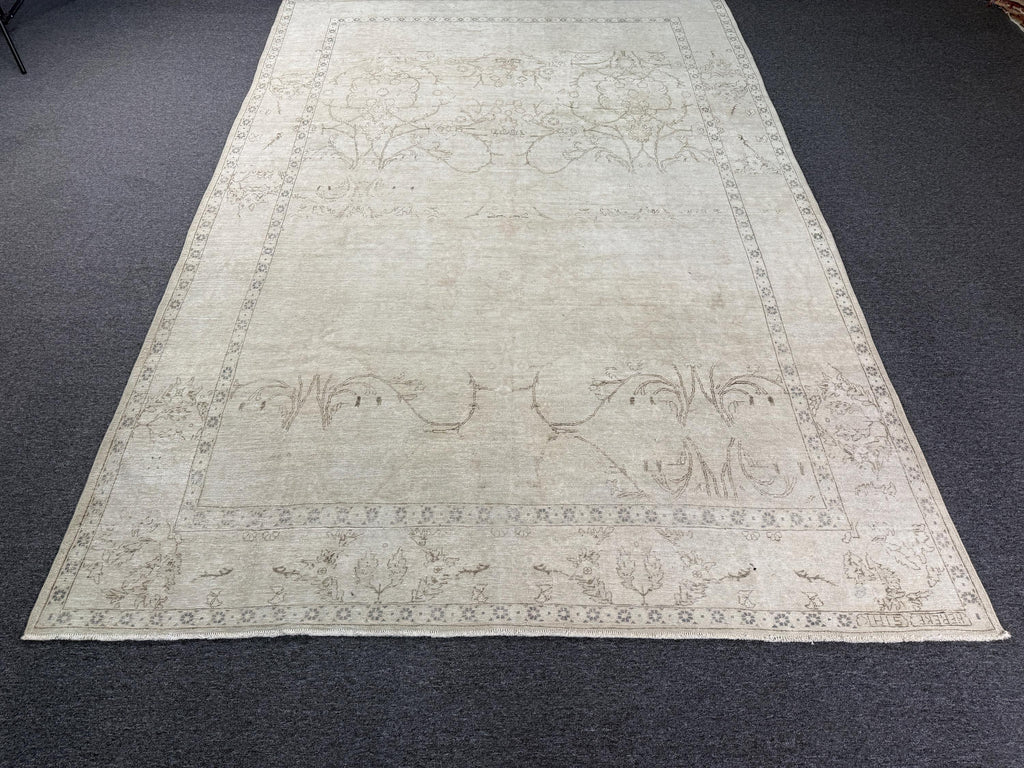 8'x12'3" feet Vintage Turkish Anatolian Rug,Beige Color Rug,23
