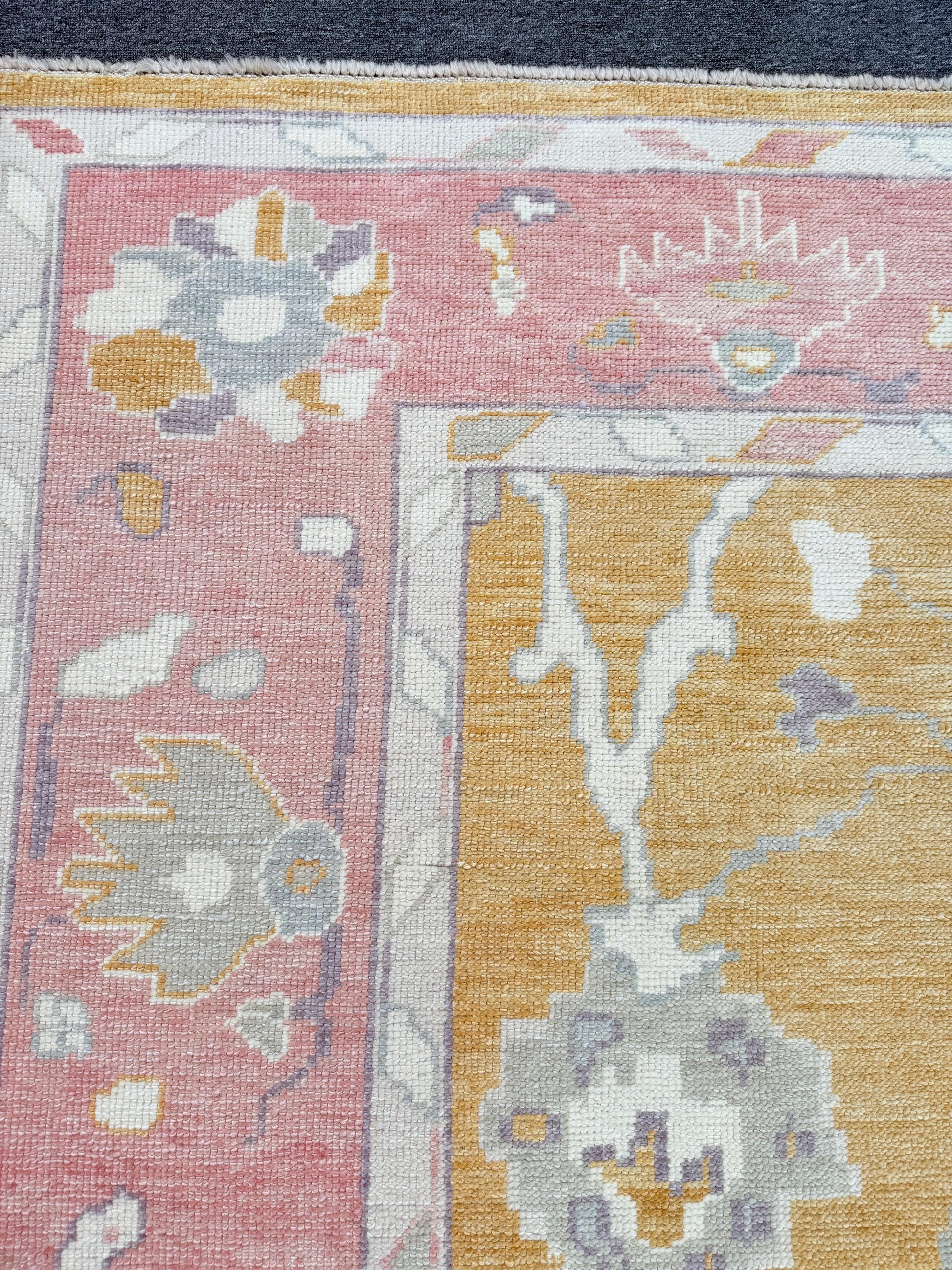 9'5"x12' feet Turkish Oushak Rug,Yellow Color Rug,069