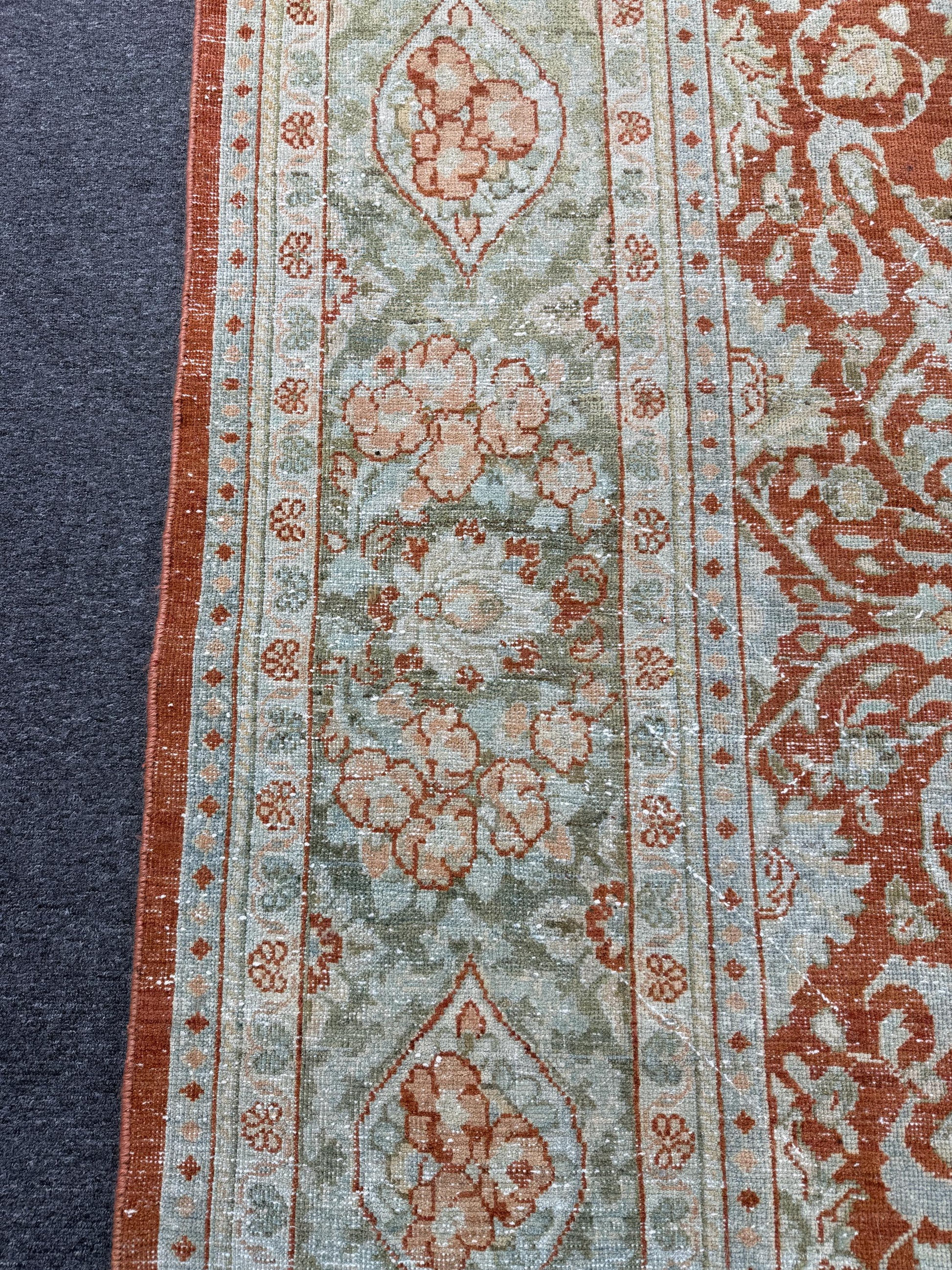 10'5"x14' feet Vintage Turkish Anatolian Rug,Brick Color Rug,118