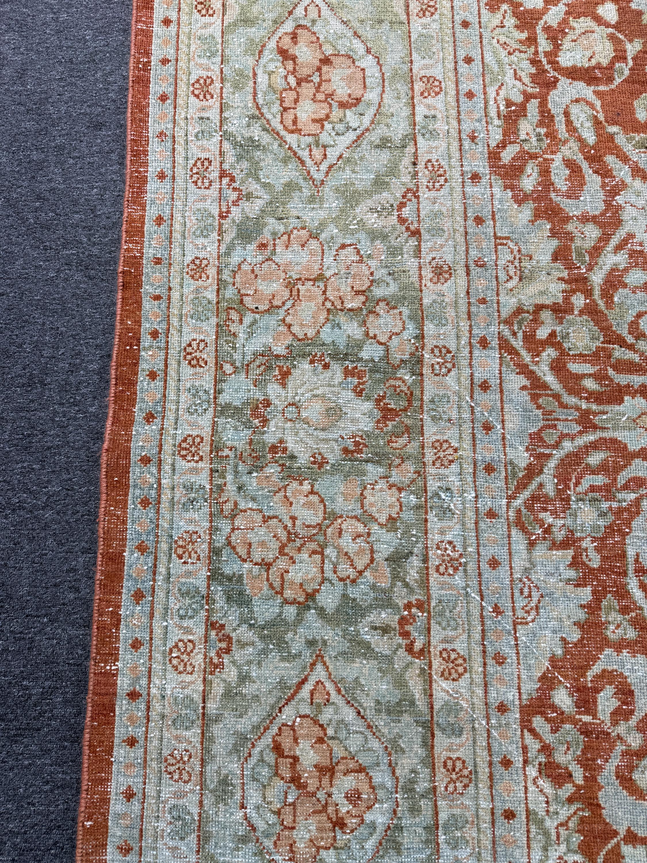 10'5"x14' feet Vintage Turkish Anatolian Rug,Brick Color Rug,118