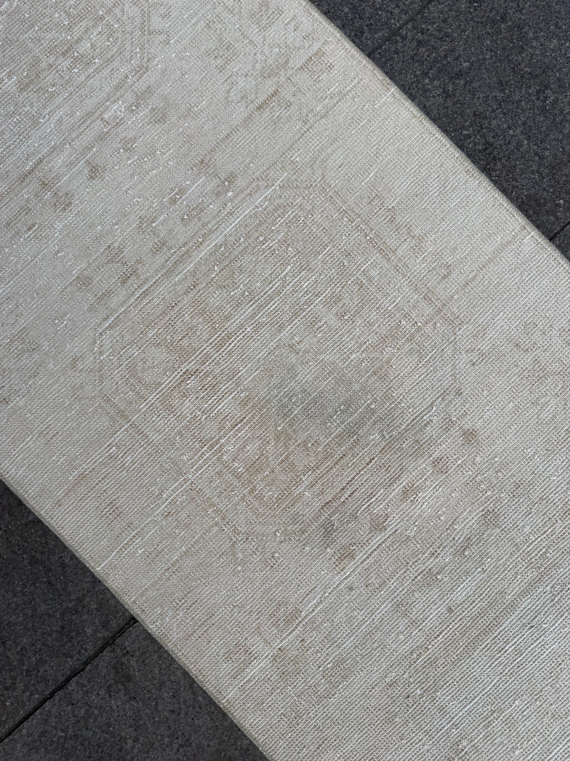 2'10"x12'7" feet Vintage Anatolian Wool Runner Rug,Floral Decoritive Beige Rug ,277