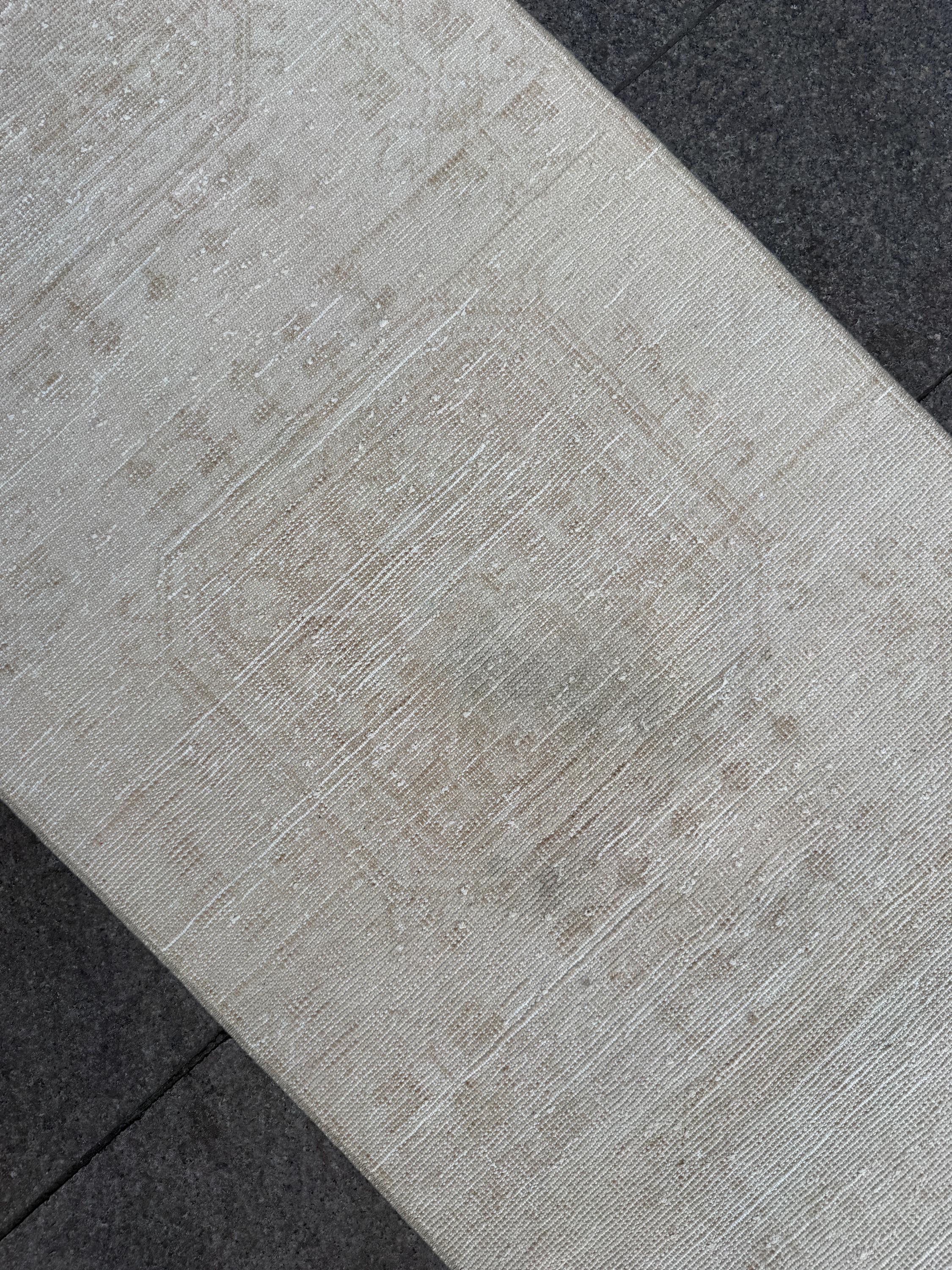 2'10"x12'7" feet Vintage Anatolian Wool Runner Rug,Floral Decoritive Beige Rug ,277