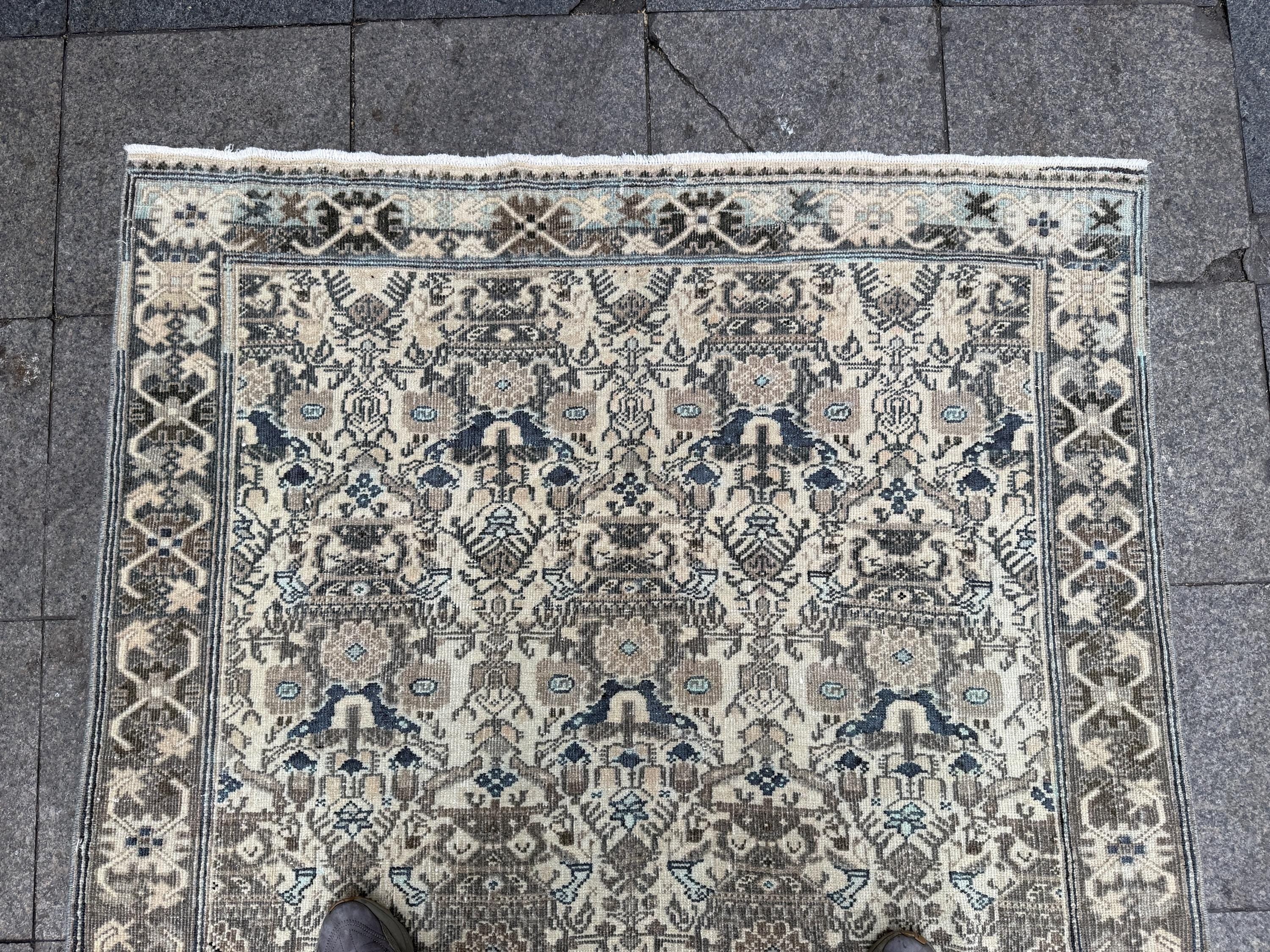 4'8"x6'9" feet  Vintage Turkish Anatolian Rug,Beige Color Rug,65