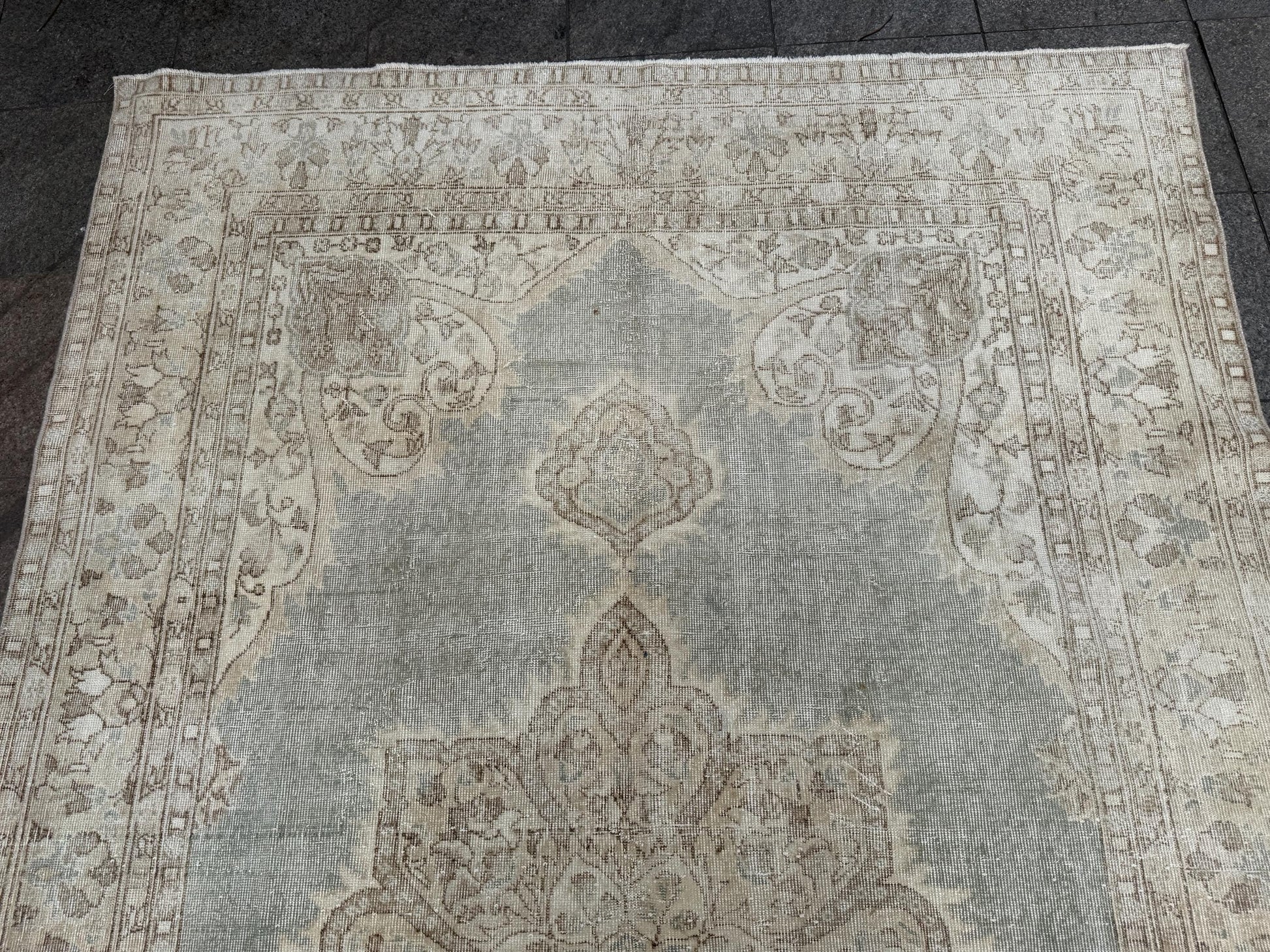 6'8"x10'5" feet Vintage Turkish Anatolian Rug,Blue Color Rug,428