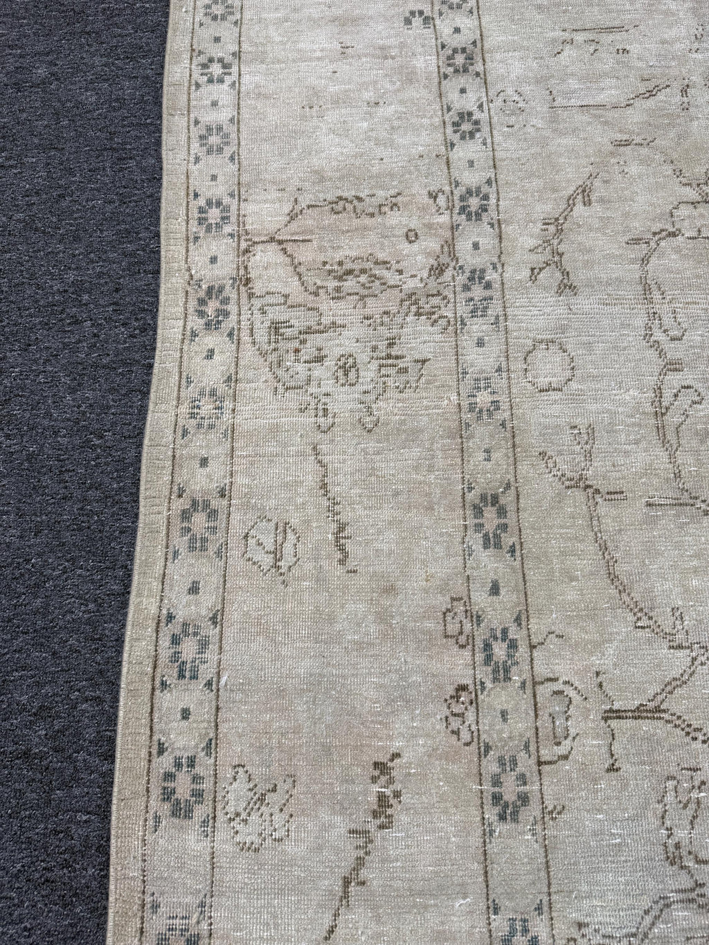8'x12'3" feet Vintage Turkish Anatolian Rug,Beige Color Rug,23