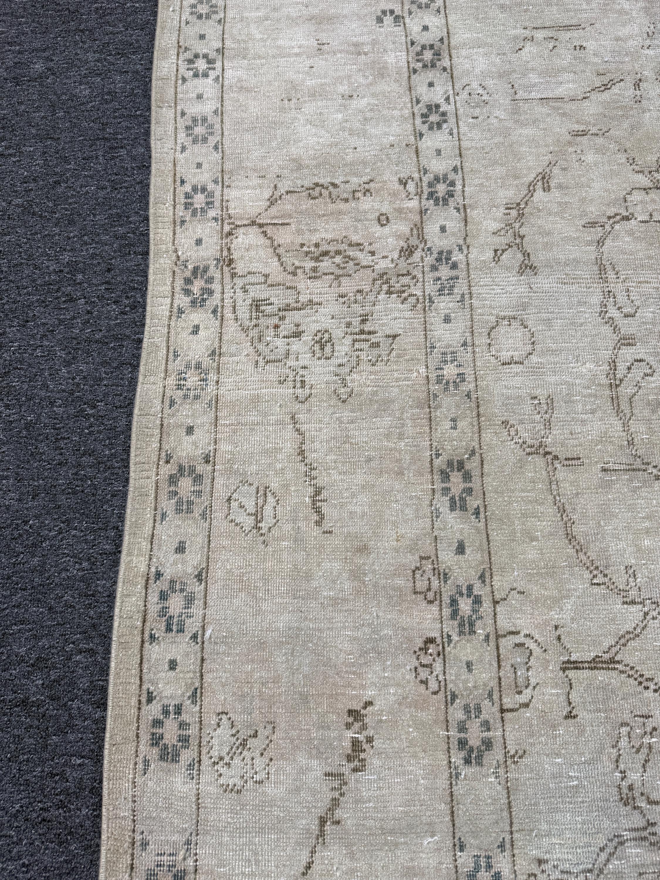 8'x12'3" feet Vintage Turkish Anatolian Rug,Beige Color Rug,23