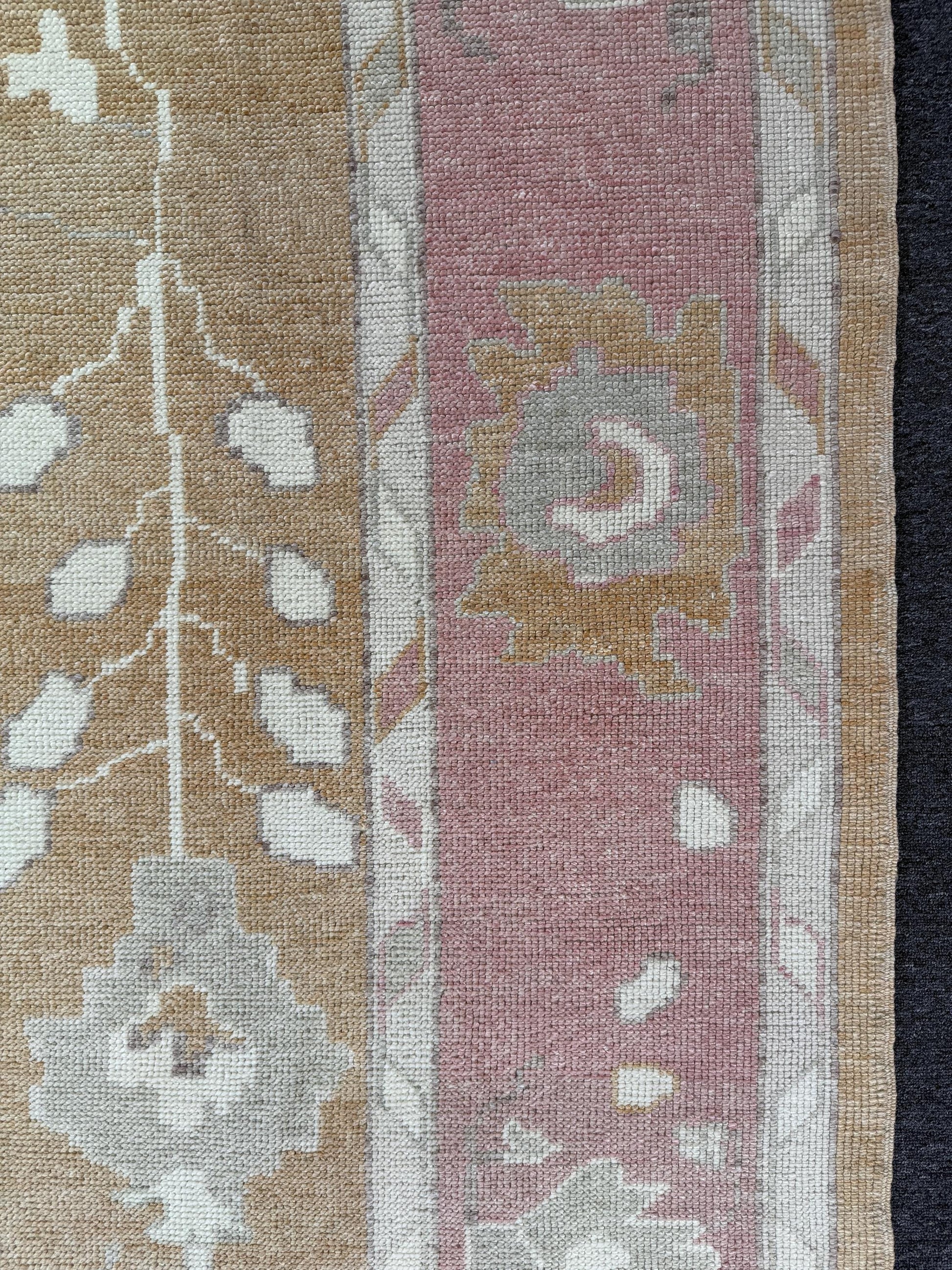 8'1"x9'9" feet Turkish Oushak Rug,Yellow Color Rug,072